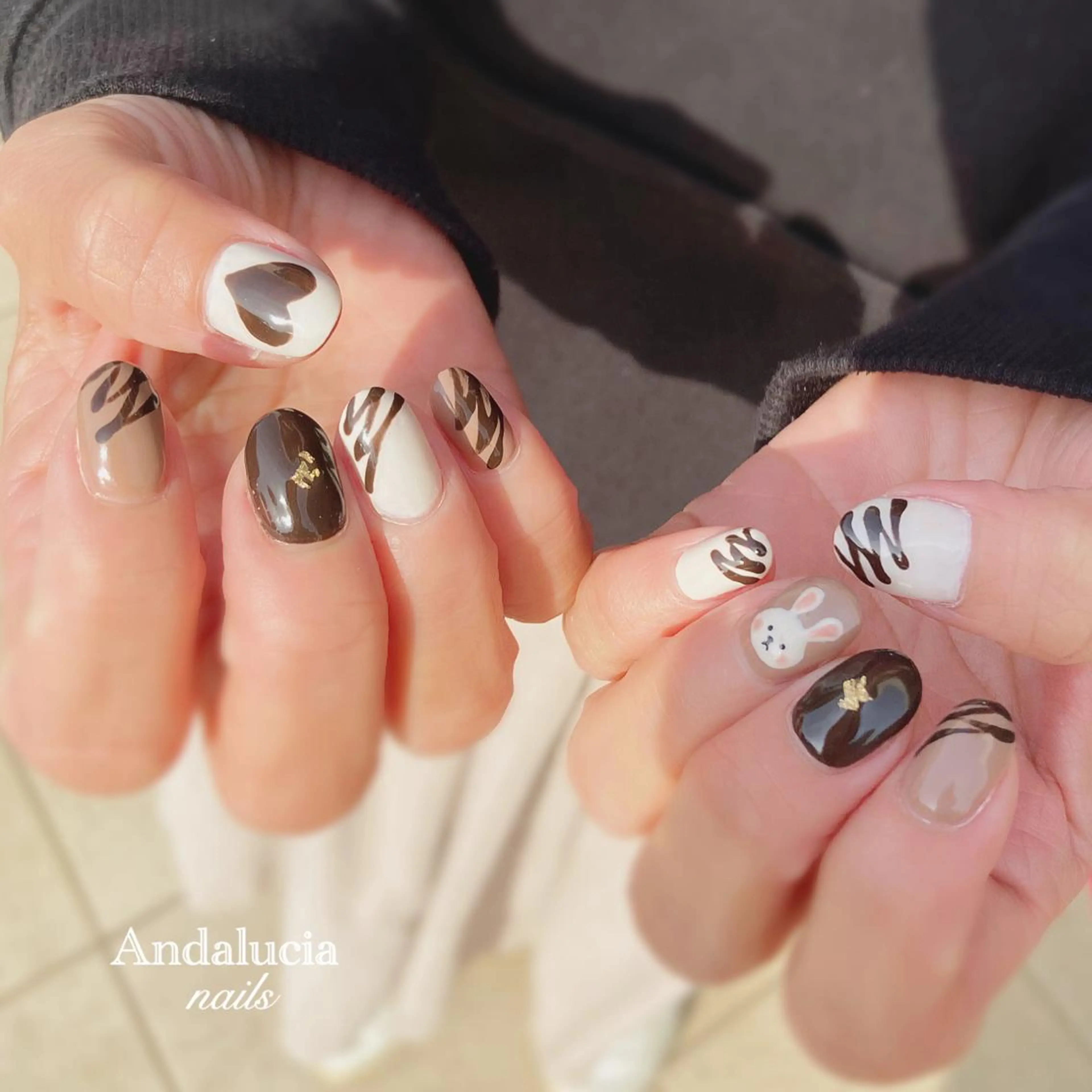 ネイル バレンタイン ハンドネイル Andalucia nailsのネイルデザイン