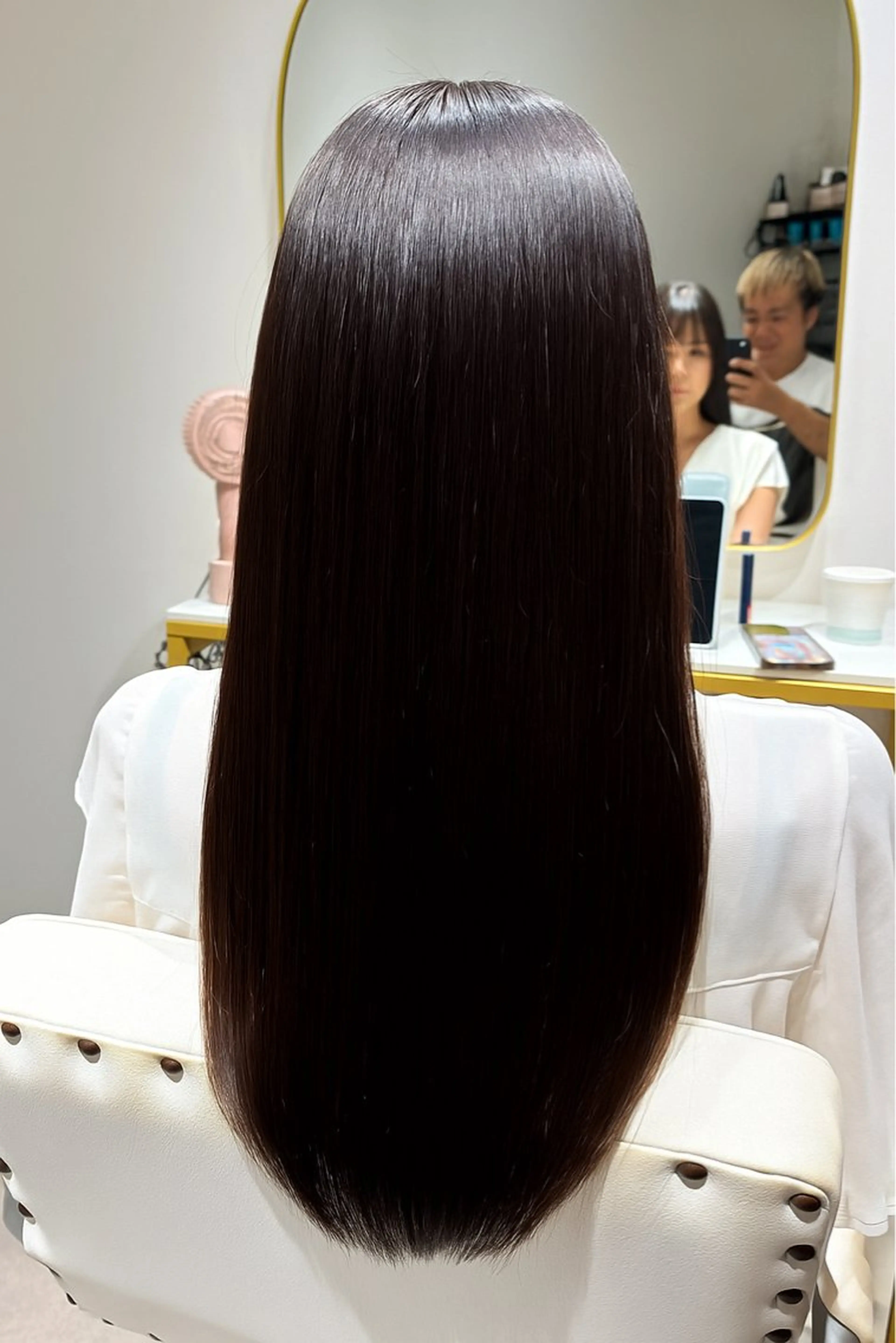 ロング ミストバング ボブ ハイライト 髪質改善 韓国風ヘア トリートメント The Apartment of Solon Citta 船橋609所属・髪質改善/縮毛矯正/ 美髪/個室/ハラのヘアスタイル