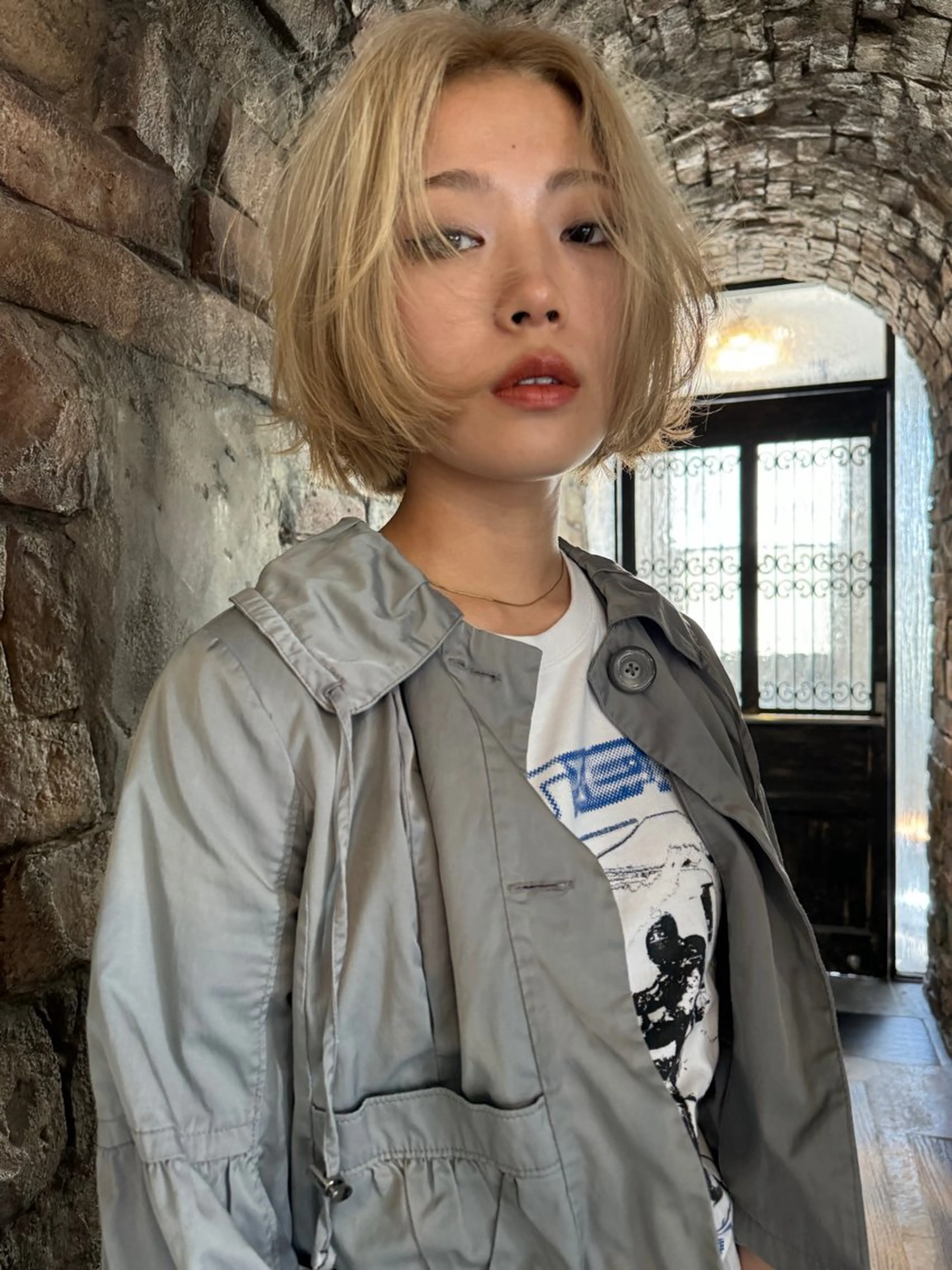 ミディアム ボブ レイヤーカット カット ヘアカラー 銀座/MINX 宇都 愛梨/デザインカットのヘアスタイル