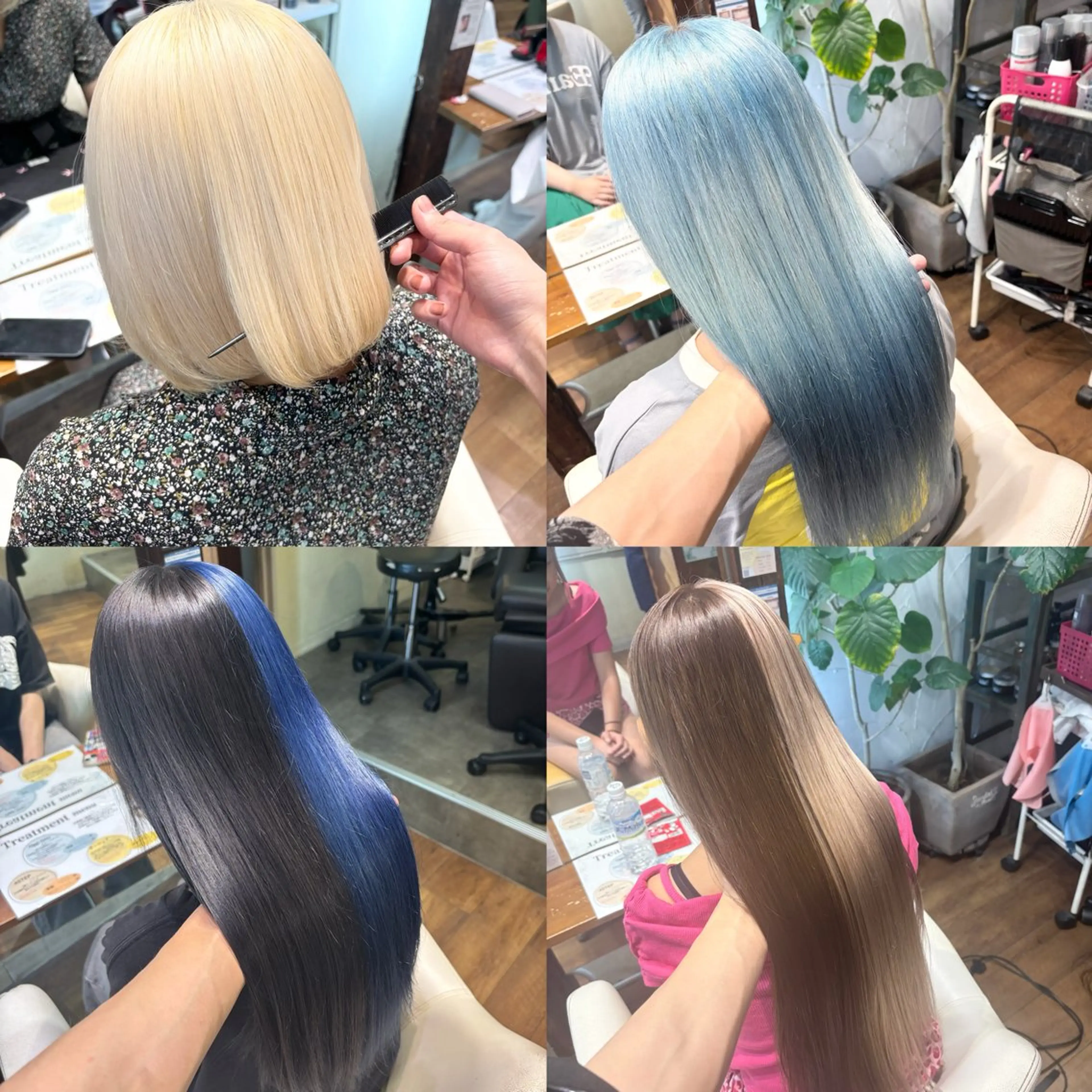 ロング カラー ヘアカラー トリートメント ヘッドスパ ブリーチ予約率90% 以上✨森山陽向のヘアスタイル