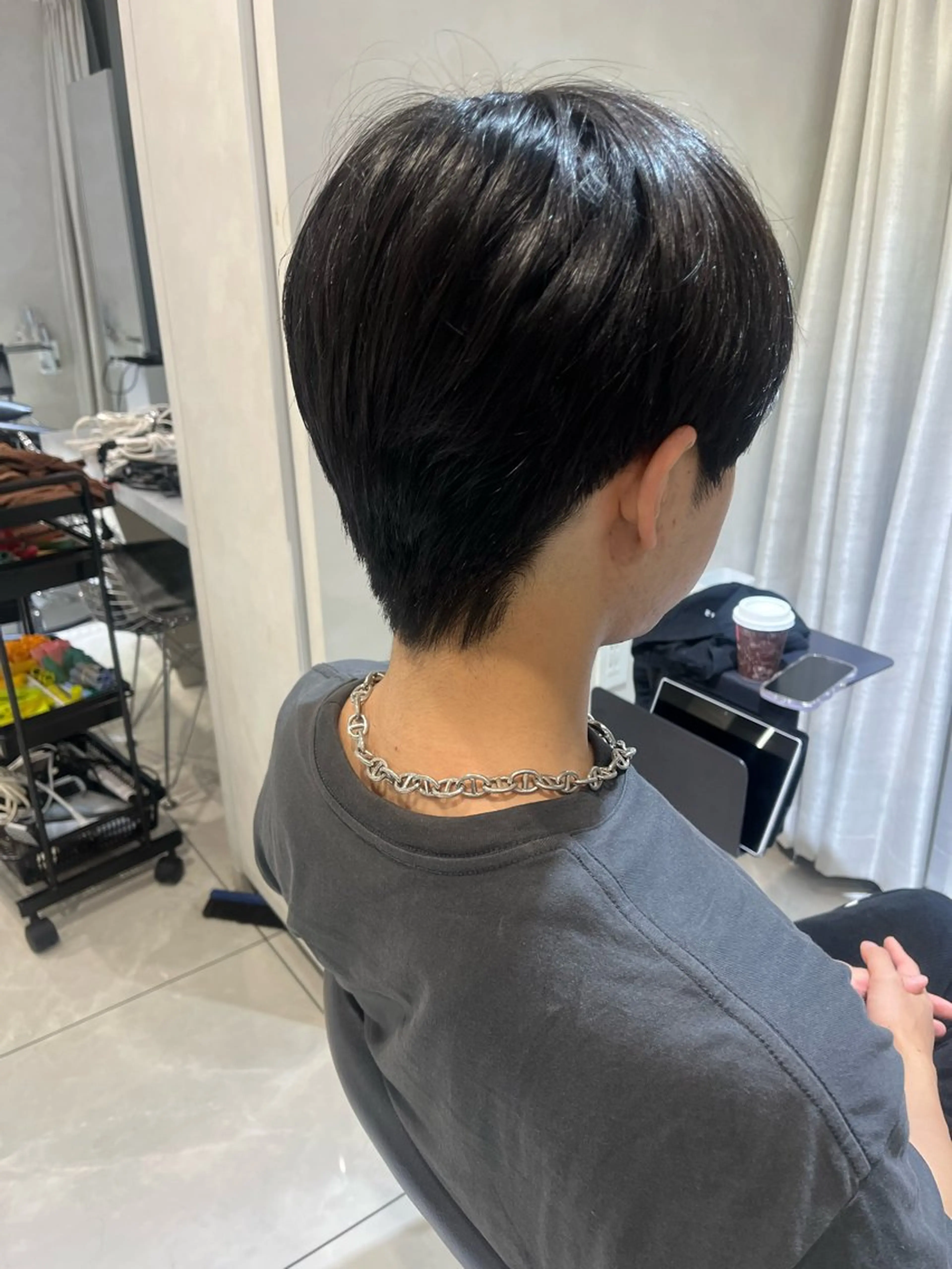 メンズ カット パーマ メンズセンターパート 🇰🇷wakanaのヘアスタイル