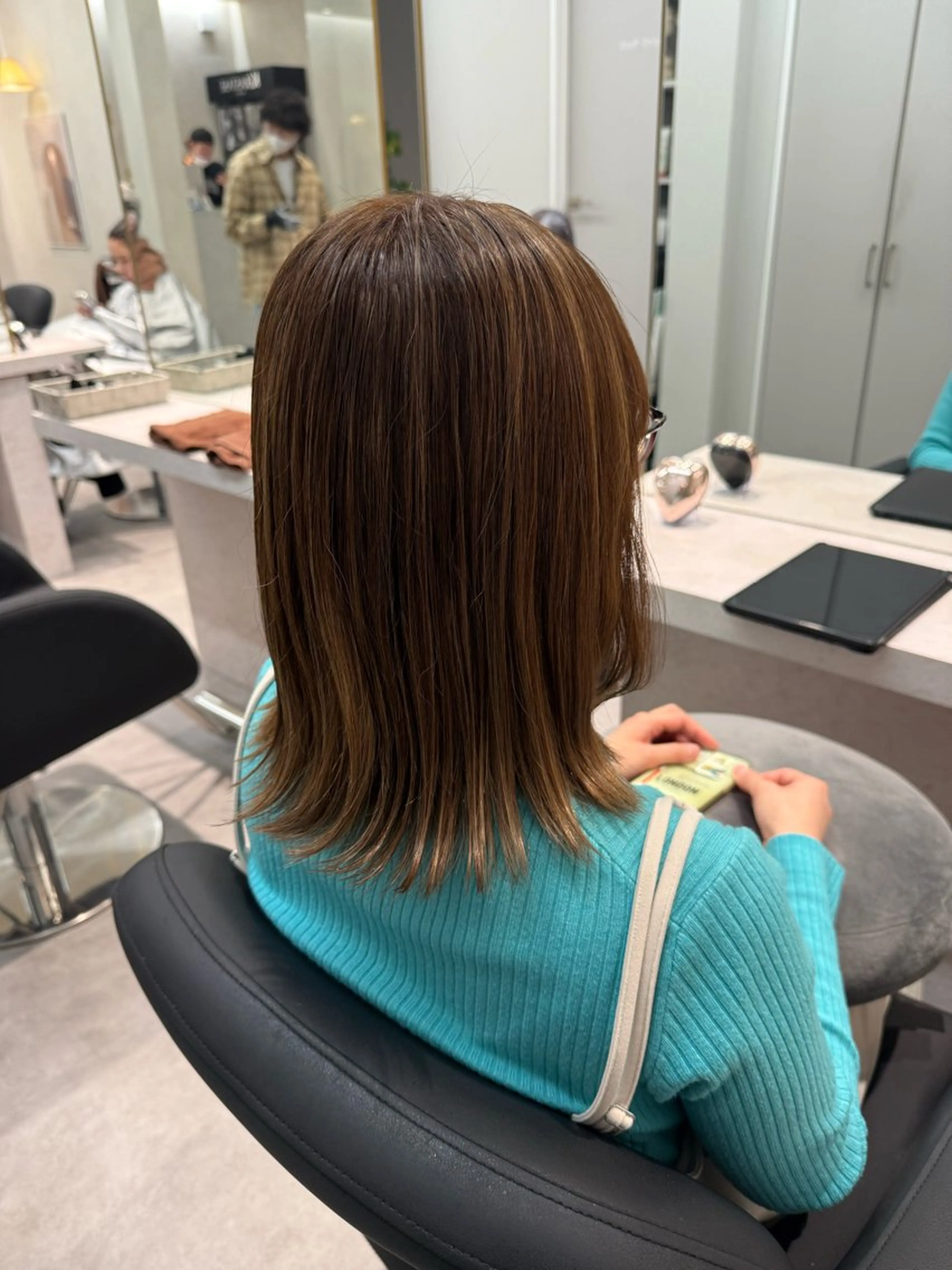 ミディアム カラー カット ヘアカラー 縮毛矯正 髪質改善/艶カラー /梅田/菅野🌟のヘアスタイル