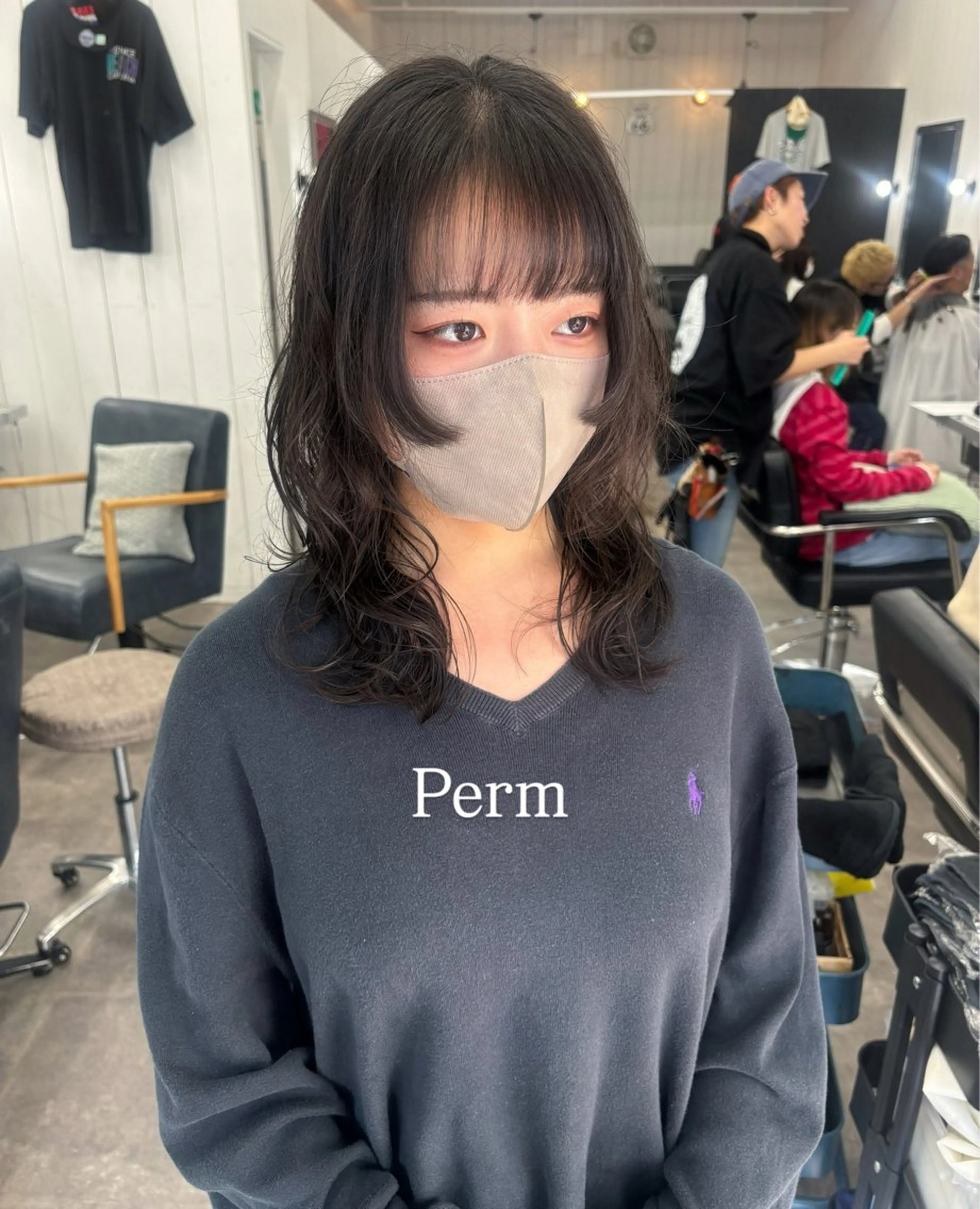 セミロング パーマ セミロングパーマ 姫カット カット パーマ トリートメント Ann./艶髪 /レイヤーカットのヘアスタイル