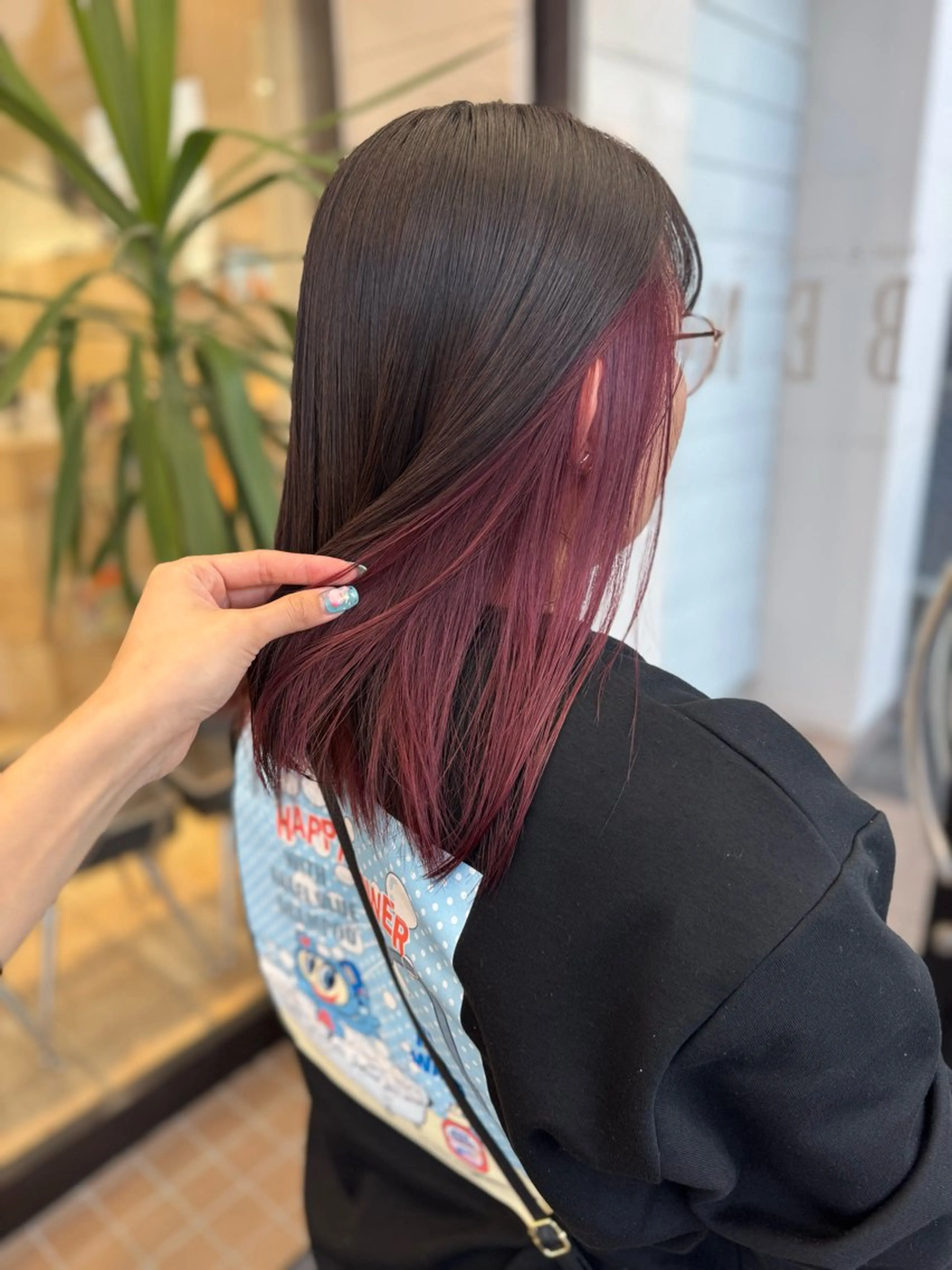 セミロング ヘアカラー トリートメント 🇰🇷韓国風顔周り NANAMI🇰🇷のヘアスタイル