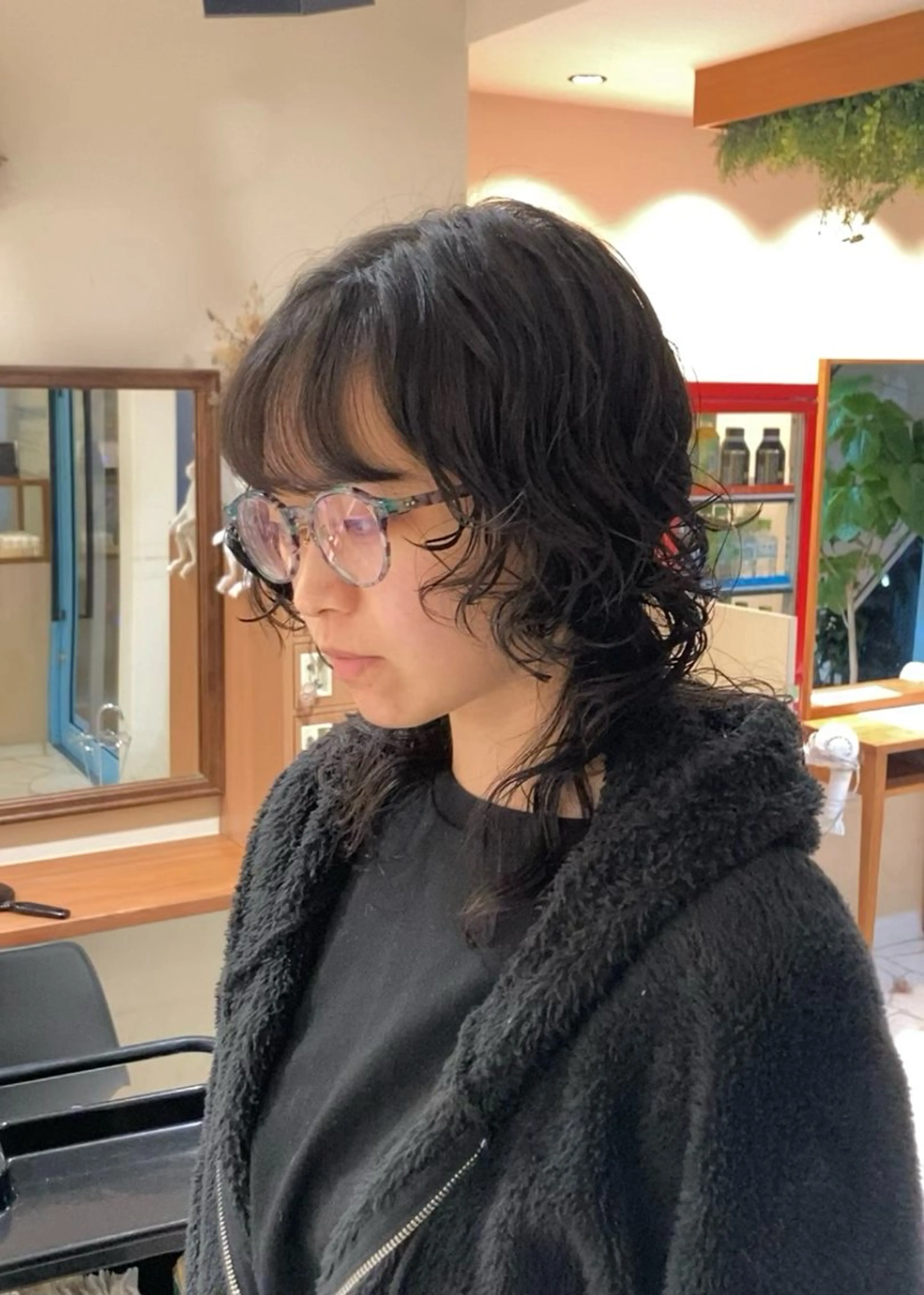 セミロング カット パーマ CYAN.栄店所属・久野 紗愛のヘアスタイル