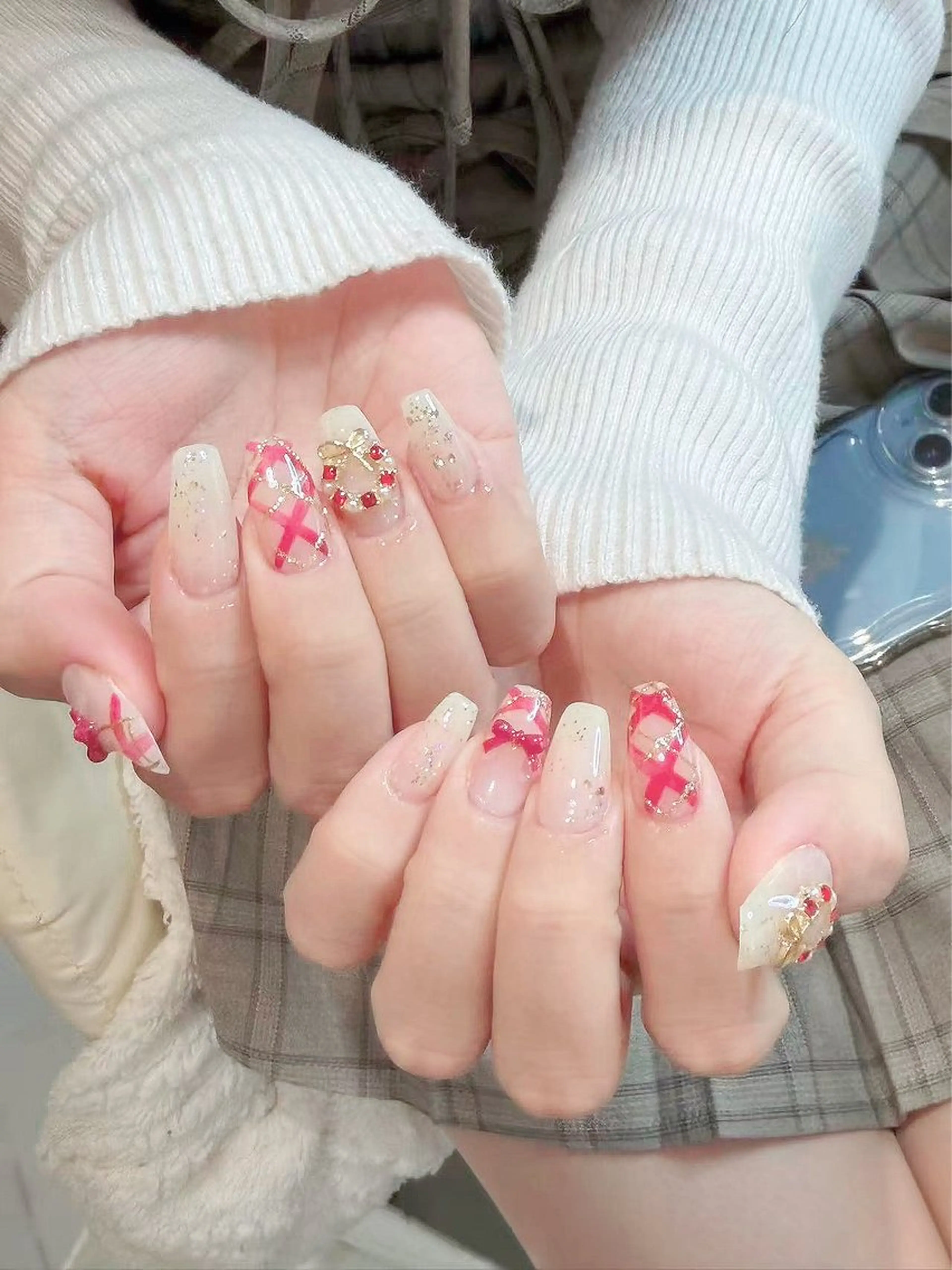 ネイル チークネイル 長さ出し フレンチネイル ガーリー 韓国ネイル ハンドネイル ハンドケア Sun Nail 池袋のエステ・リラクイメージ