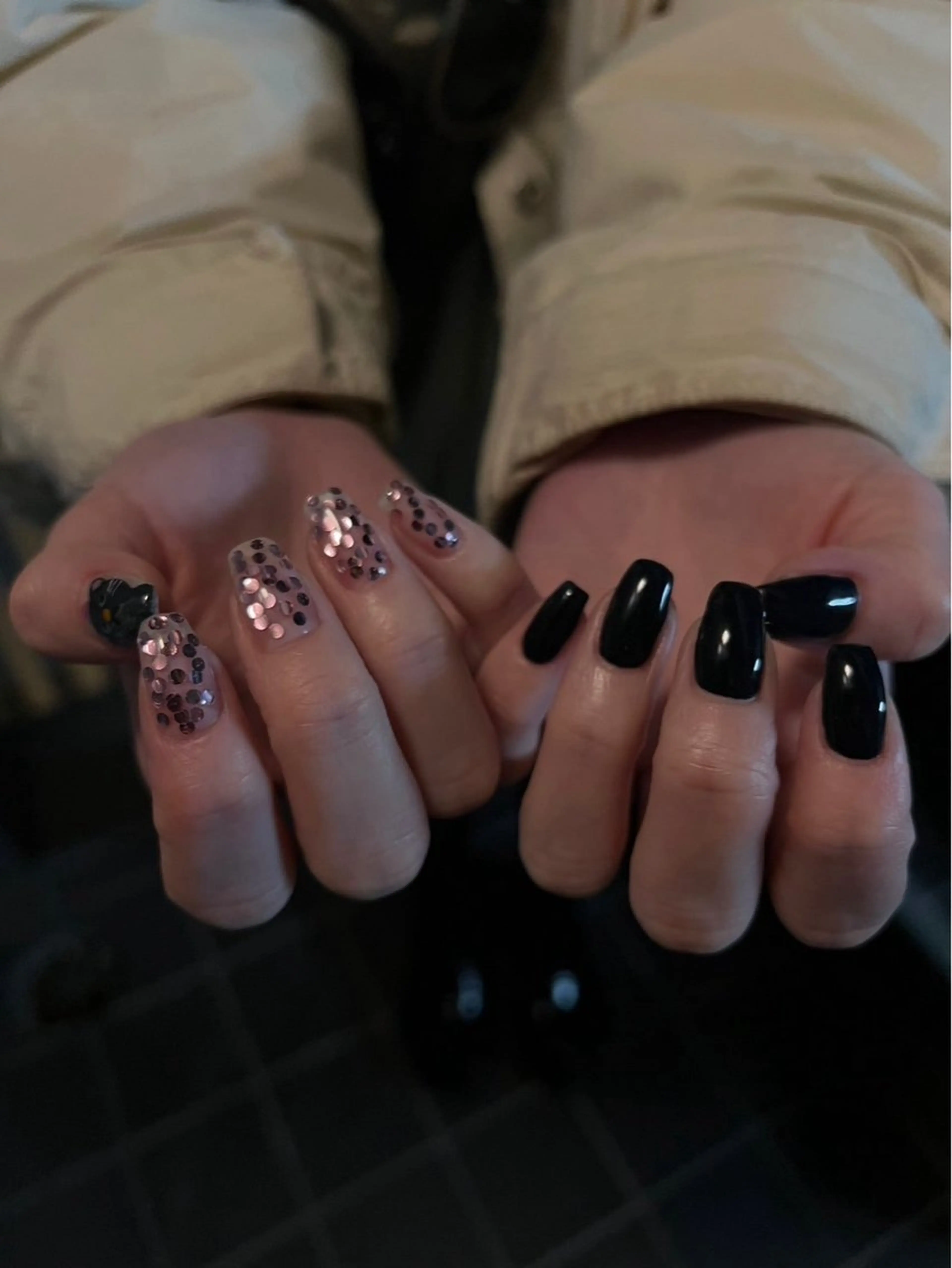 ミディアム ハンドネイル フットネイル ゆびノさき omotesandoのネイルデザイン