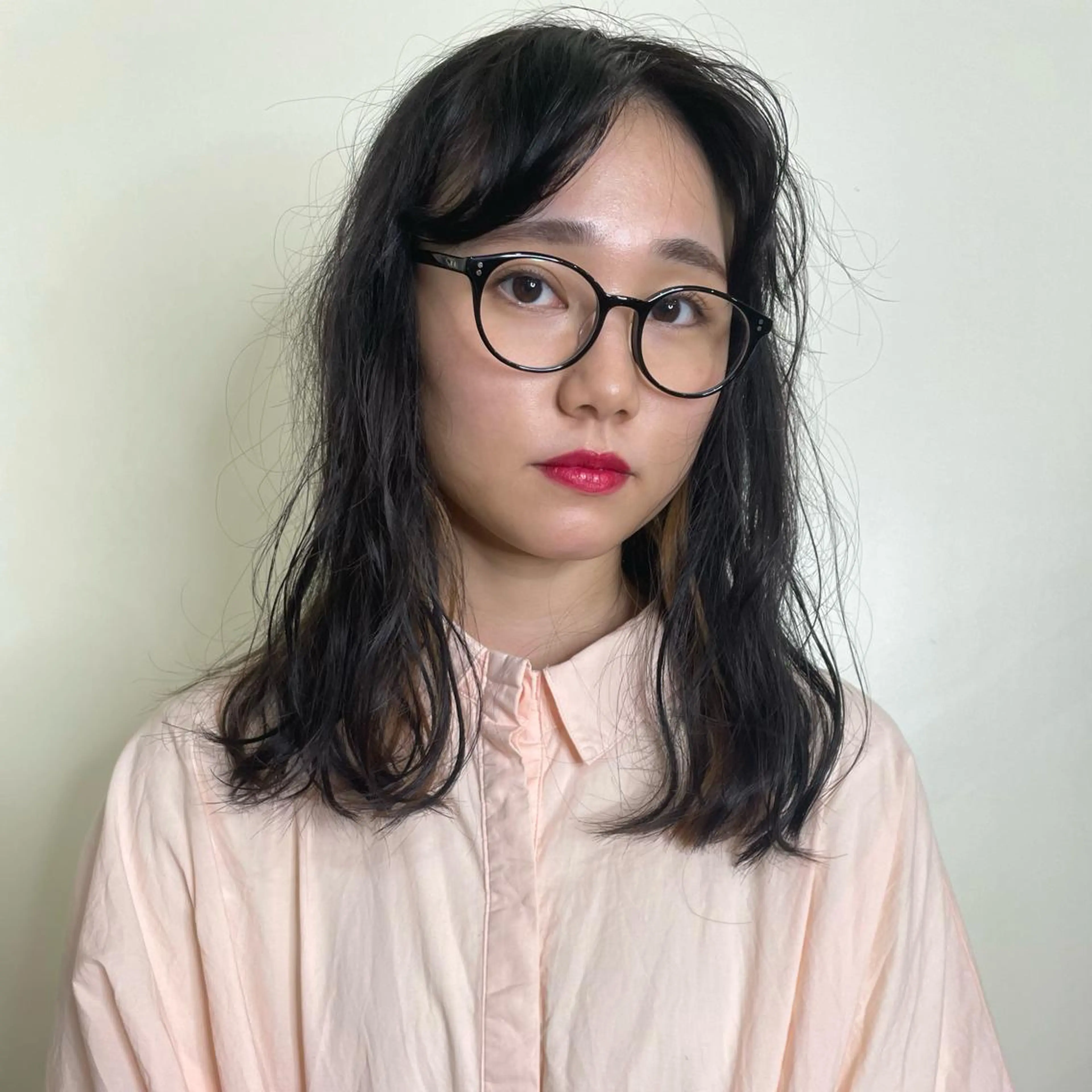 セミロング パーマ カット パーマ トリートメント ホリケ アオイのヘアスタイル