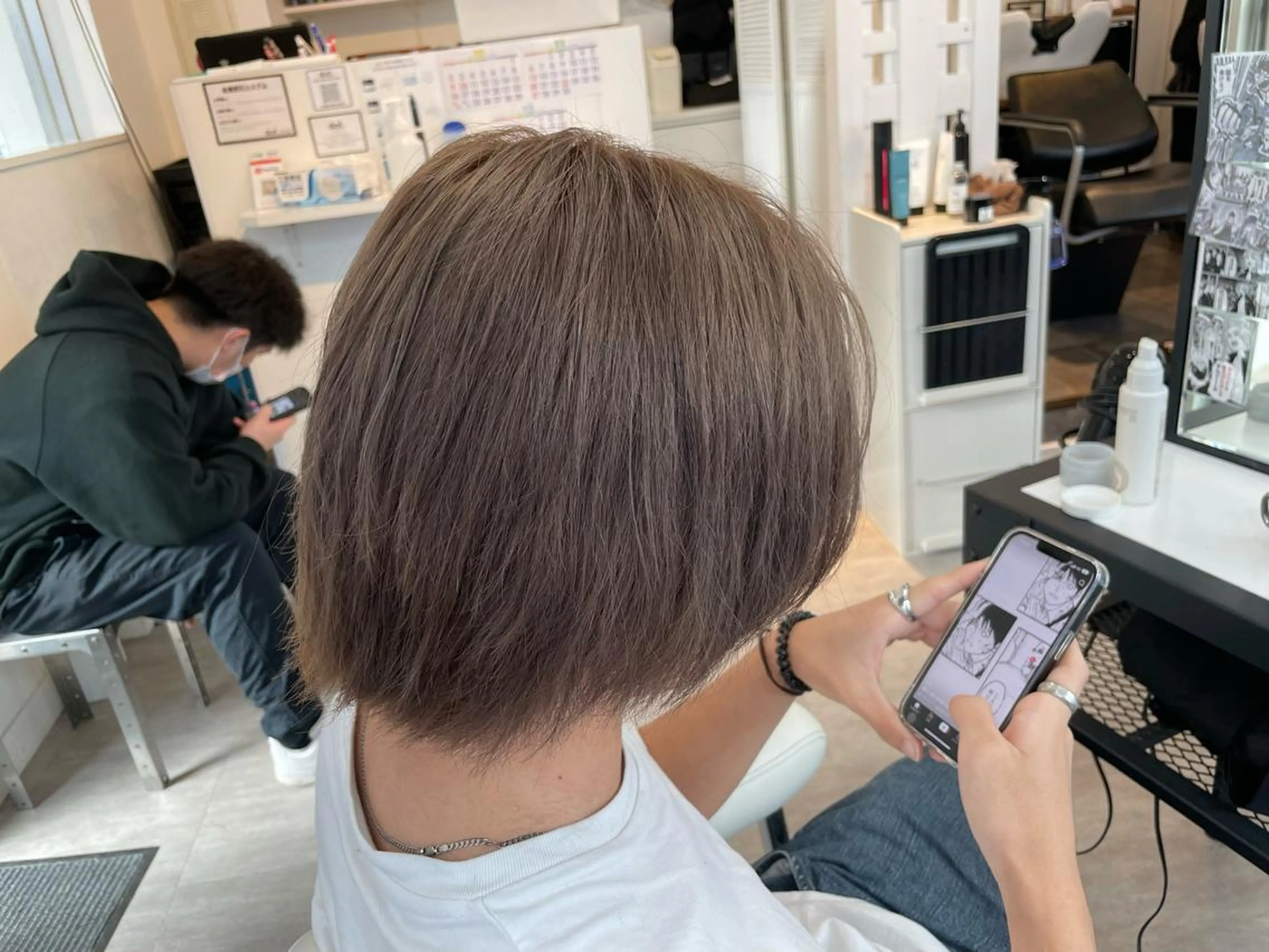 カラー メンズ グレージュ ✨️ツイスパ波巻き特 化小杉澪生✨️のヘアスタイル