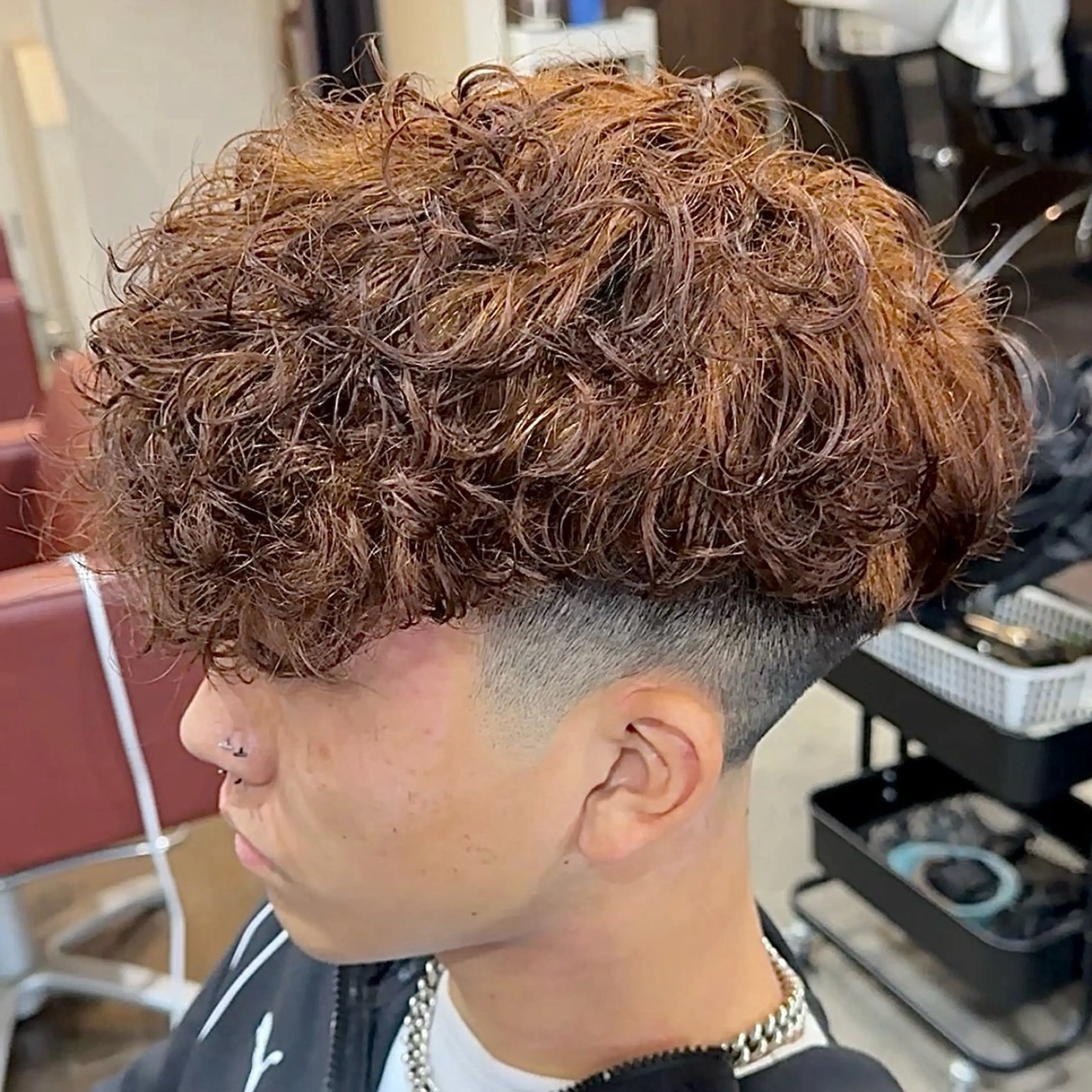 パーマ メンズ スペインカール カット パーマ スペインカール/ サーフカール/RYUのヘアスタイル