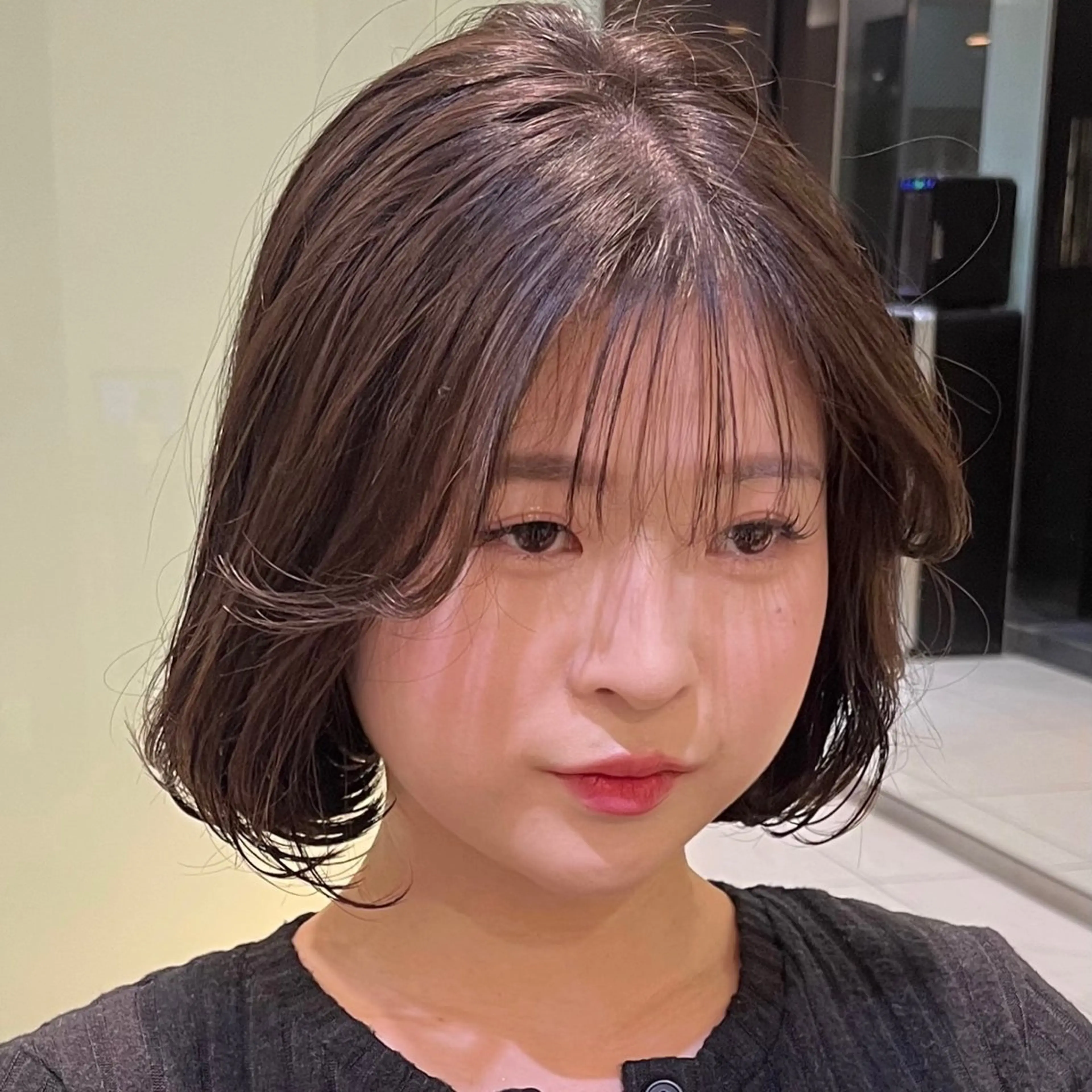 ショート パーマ タンバルモリ 韓国風ヘア タンバルモリパーマ 礒井メンキのヘアスタイル