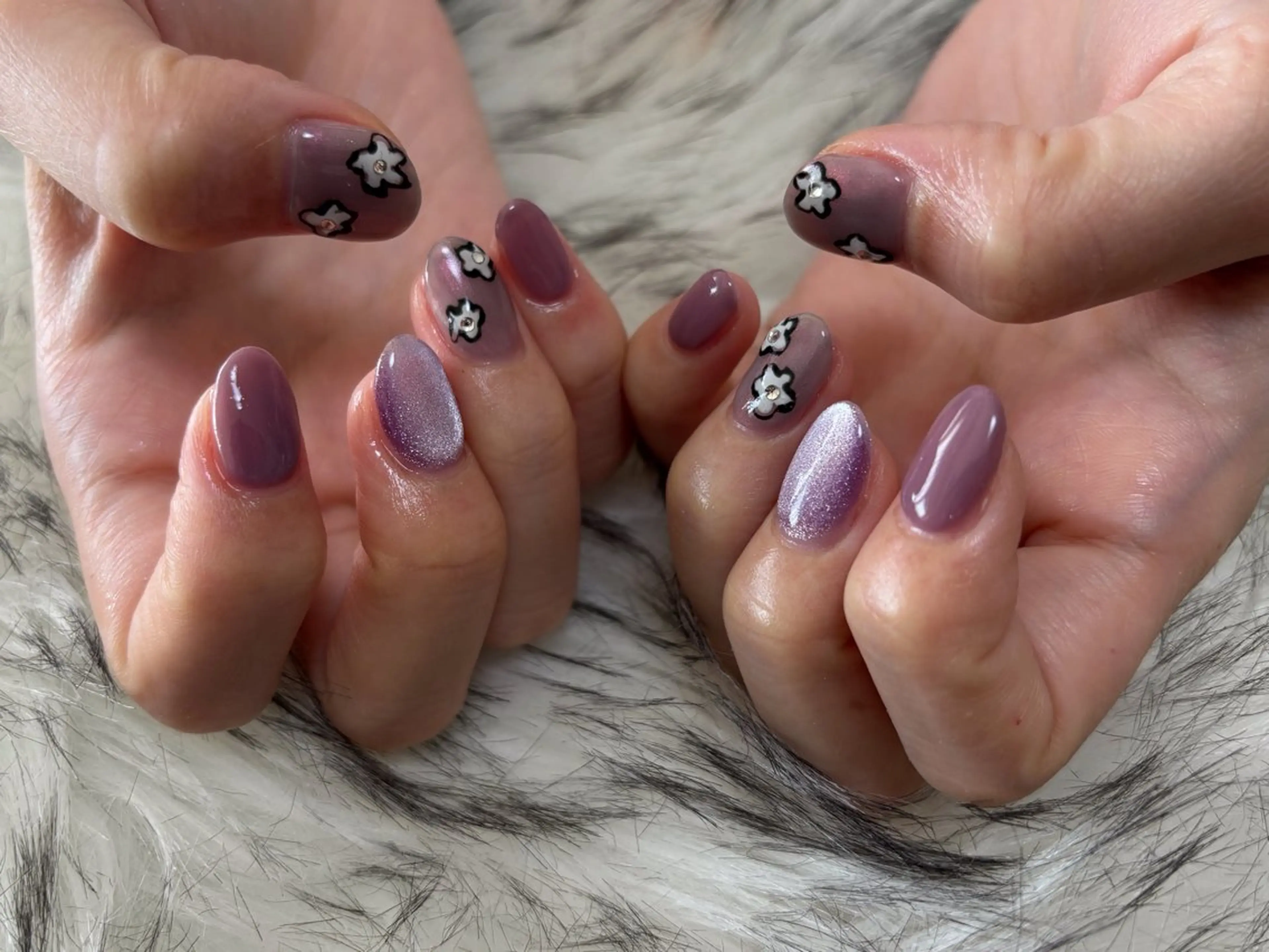 ネイル オーロラネイル フットネイル フレンチネイル ジェルネイル 韓国ネイル ハンドネイル kiki nail 二子玉川のネイルデザイン