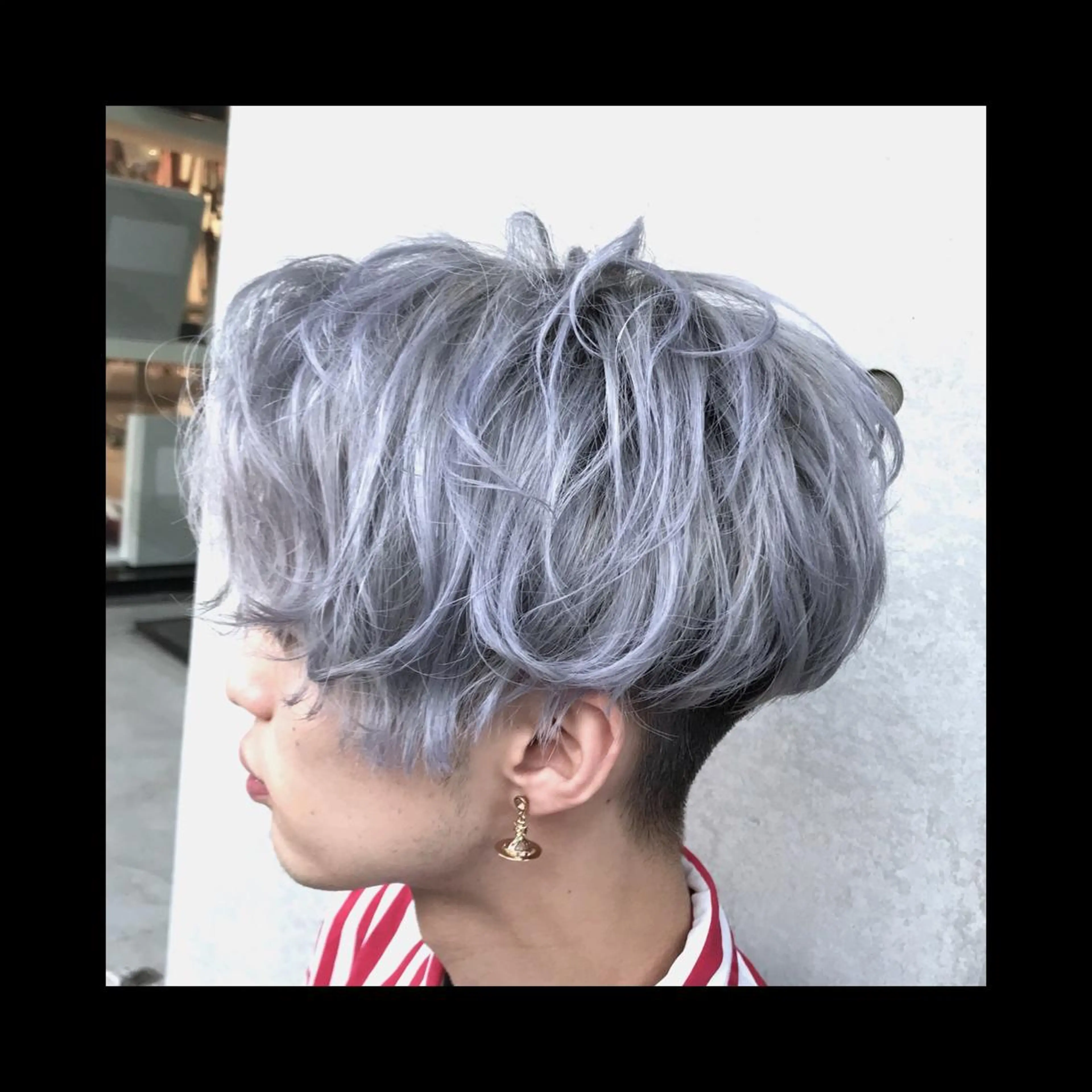 ミディアム カット ヘアカラー 及川シゲル 髪質改善講師のヘアスタイル