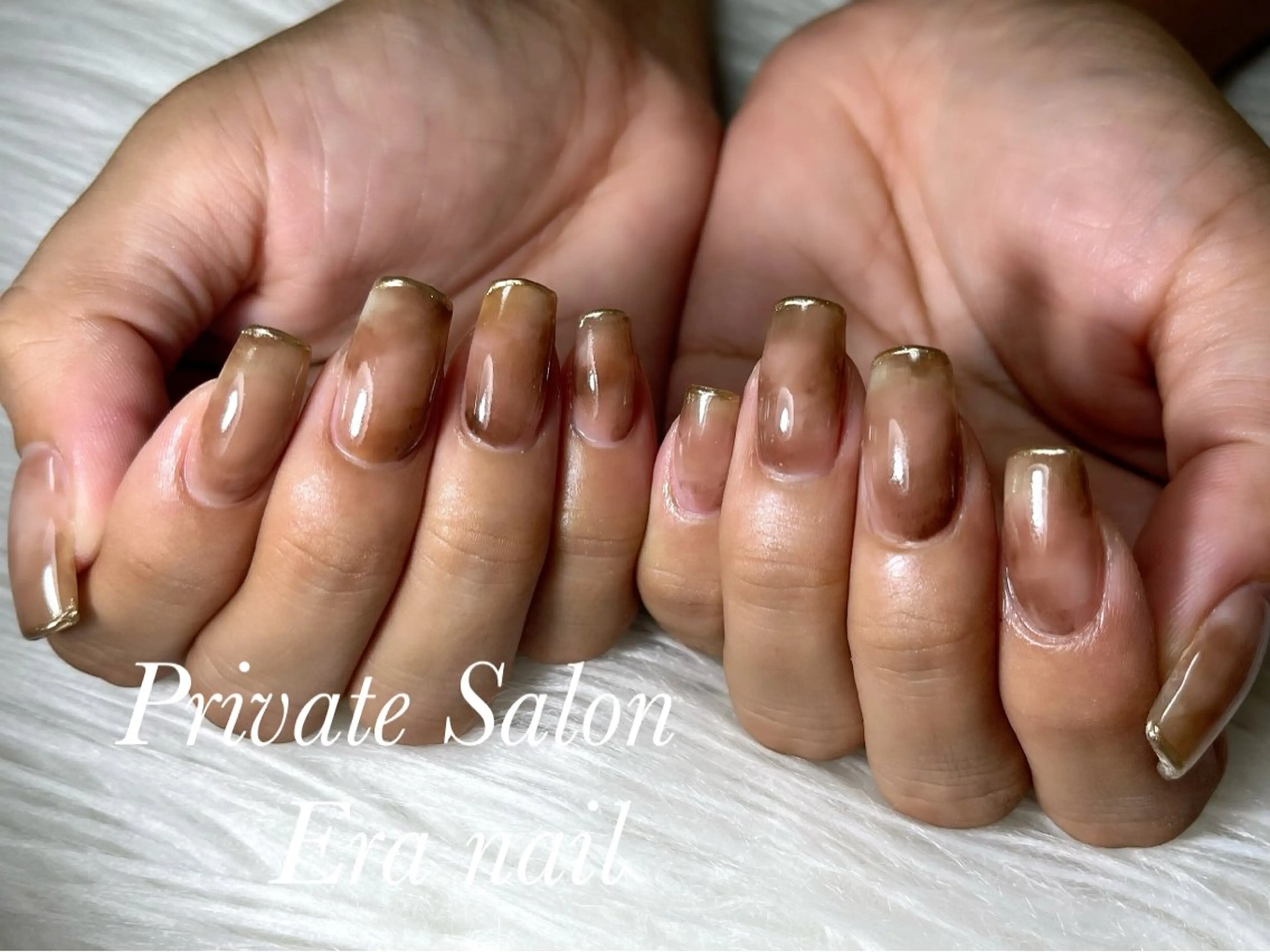 ネイル 大理石ネイル(マーブル) ミラーネイル Era nailのネイルデザイン