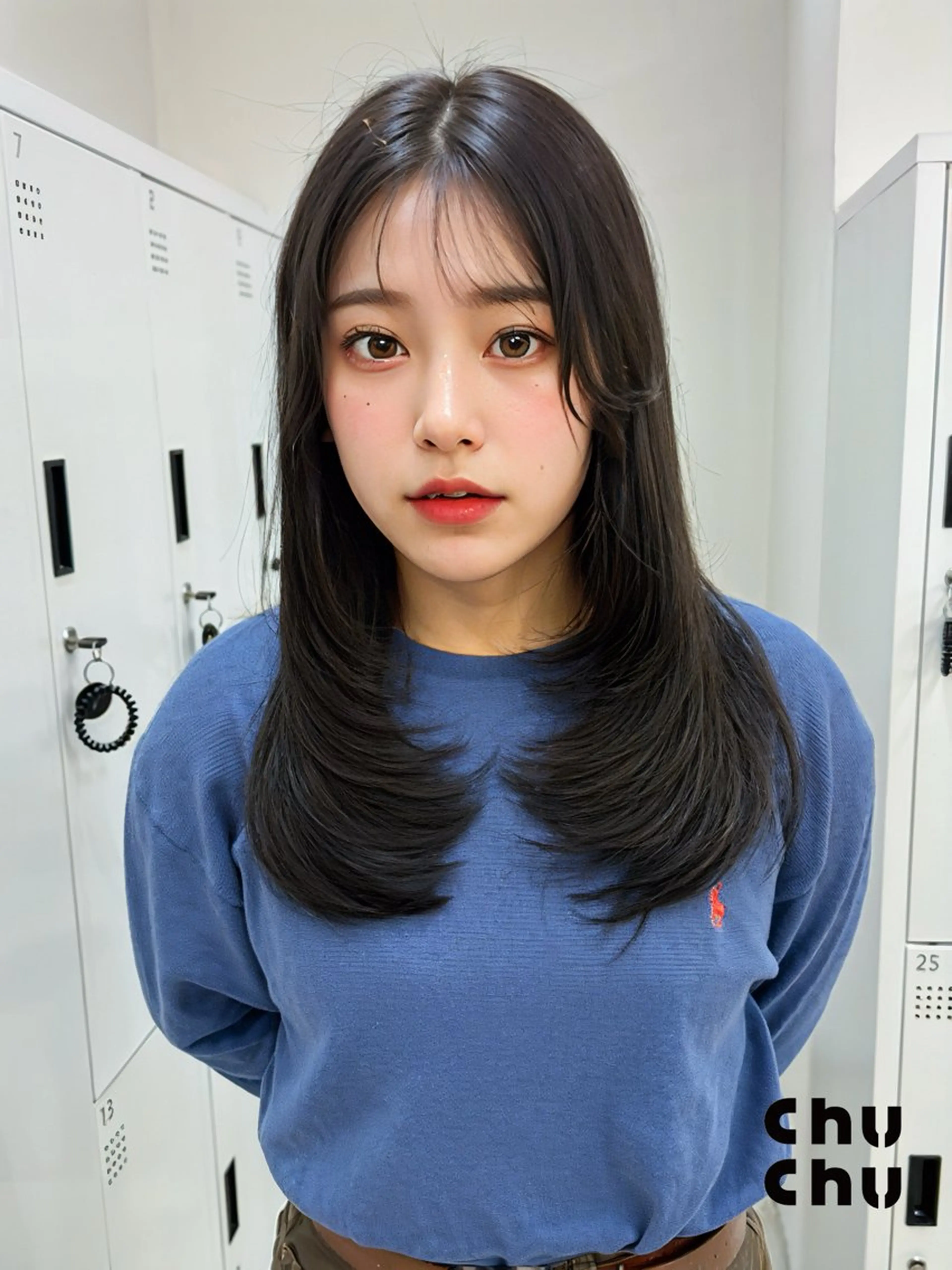 ロング 韓国風ヘア レイヤーカット ローレイヤー 似合わせカットが 得意な美容師のヘアスタイル