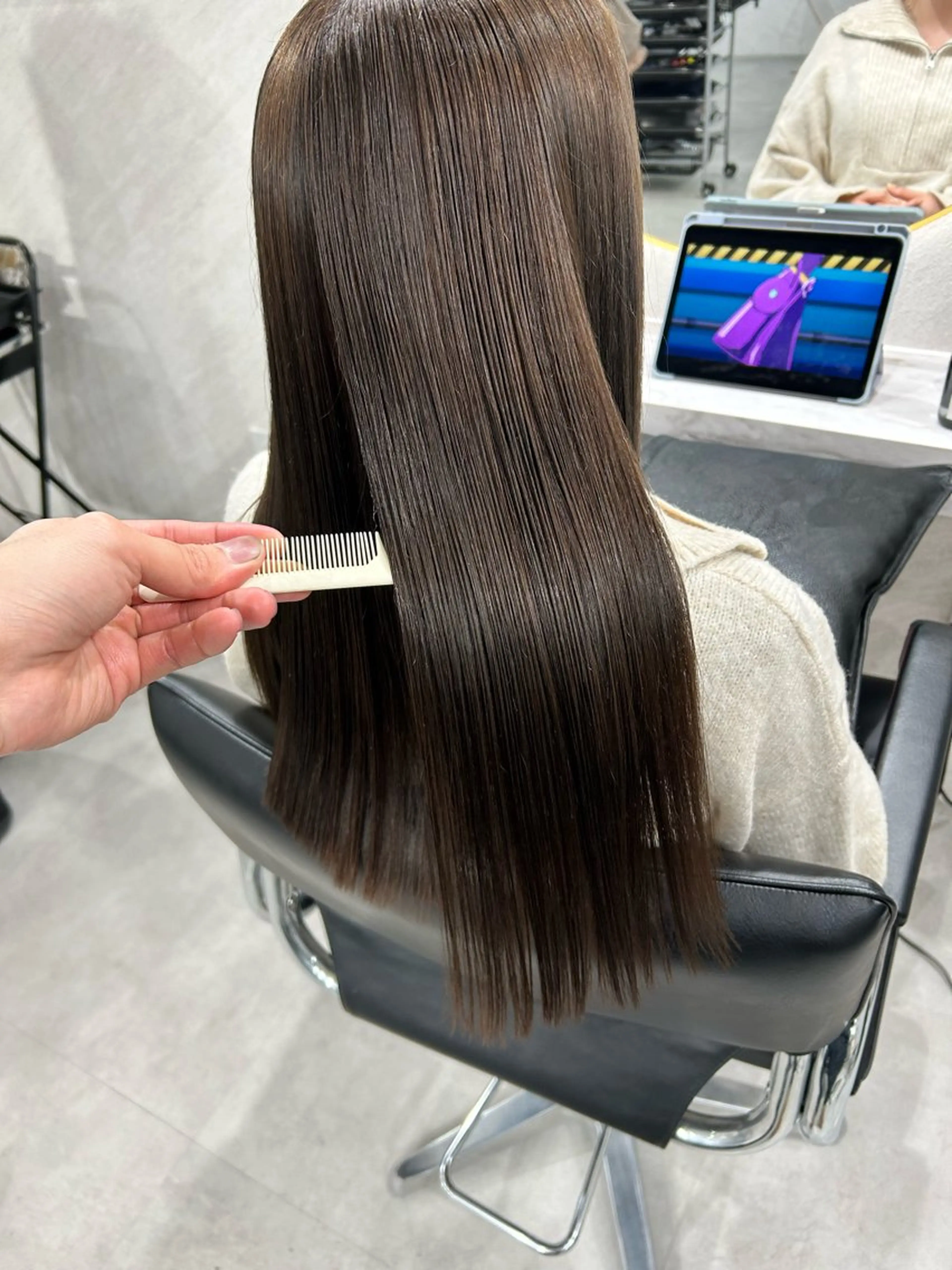 ロング カラー カット ヘアカラー 縮毛矯正 トリートメント 髪質改善will hairdesignのヘアスタイル