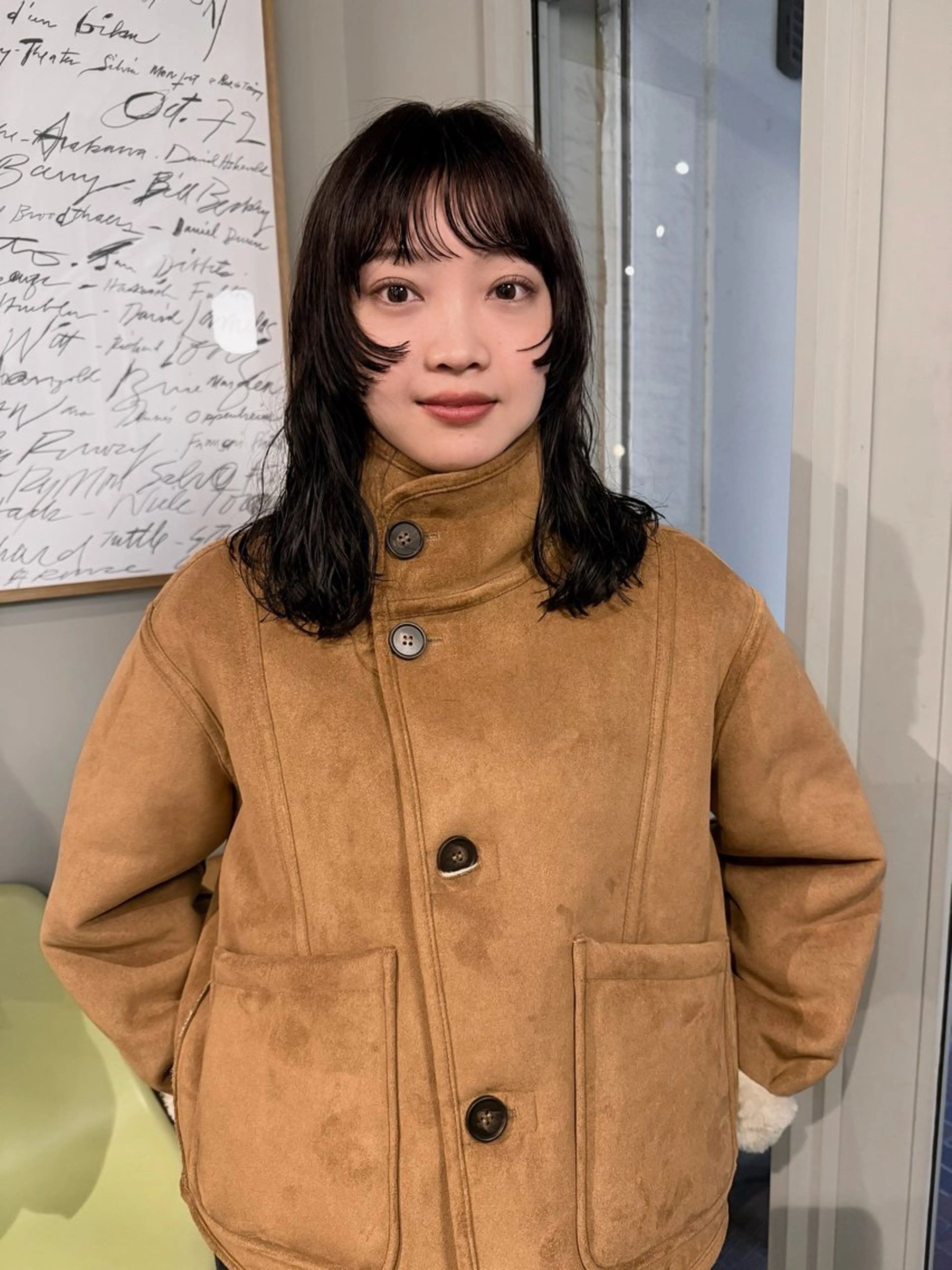 セミロング パーマ カット パーマ トリートメント muku所属・透明感カラー/パーマ /muku サリのヘアスタイル