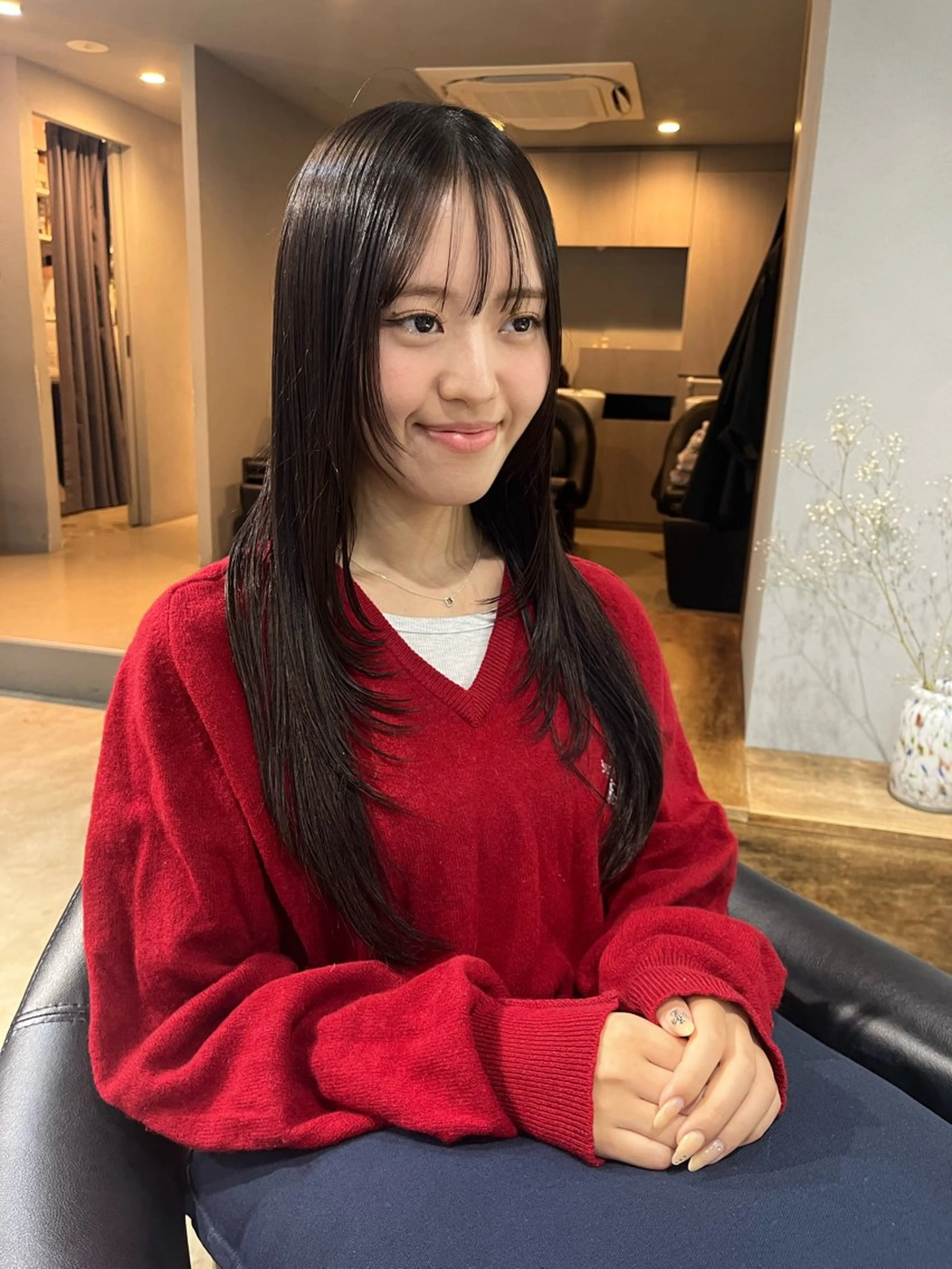 ミディアム 縮毛矯正 【arc】 佐藤未希穂/レイヤーのヘアスタイル