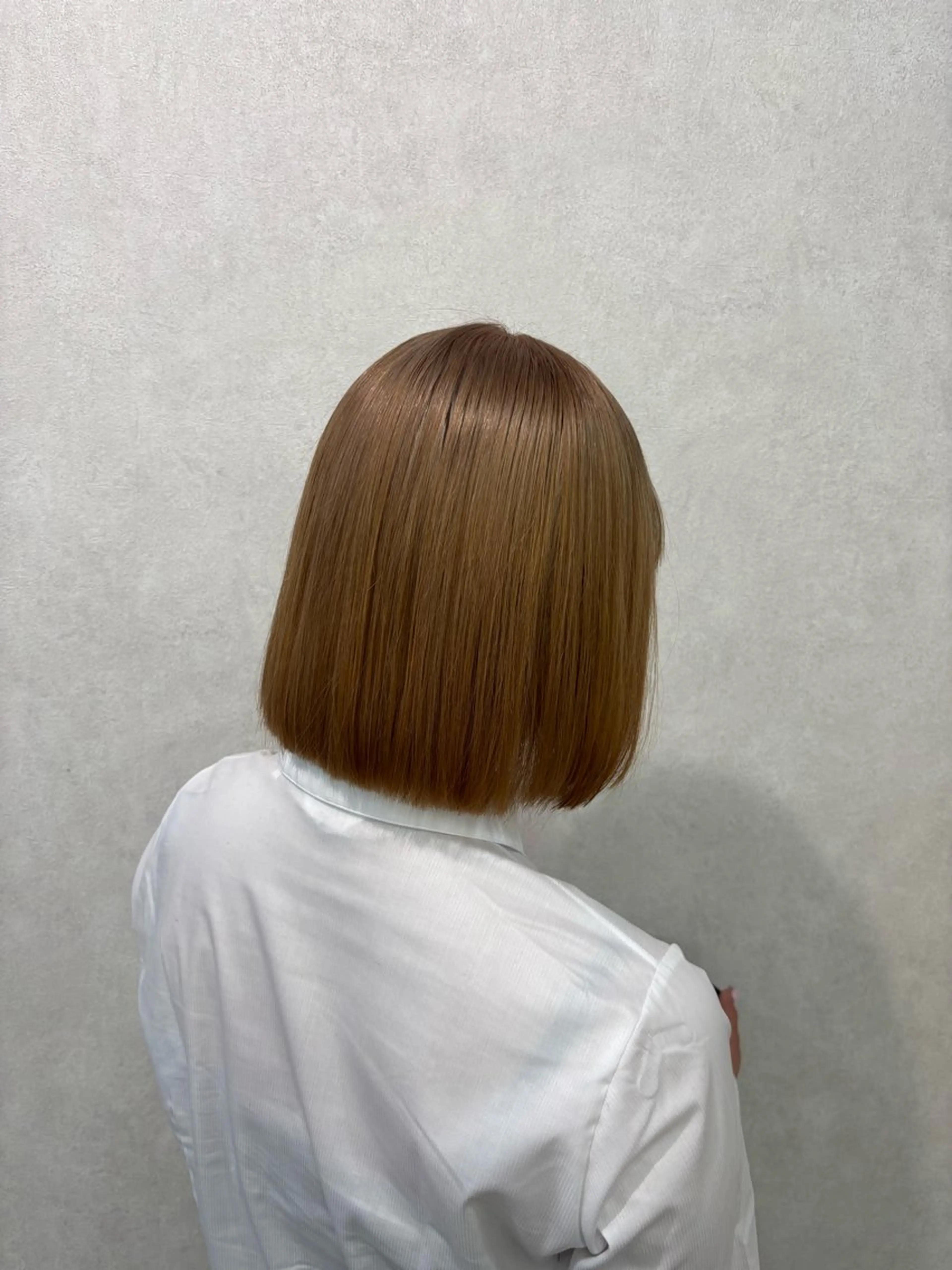 ミディアム 切りっぱなしボブ ボブ エクステ/ハイトーン /ミサキのヘアスタイル