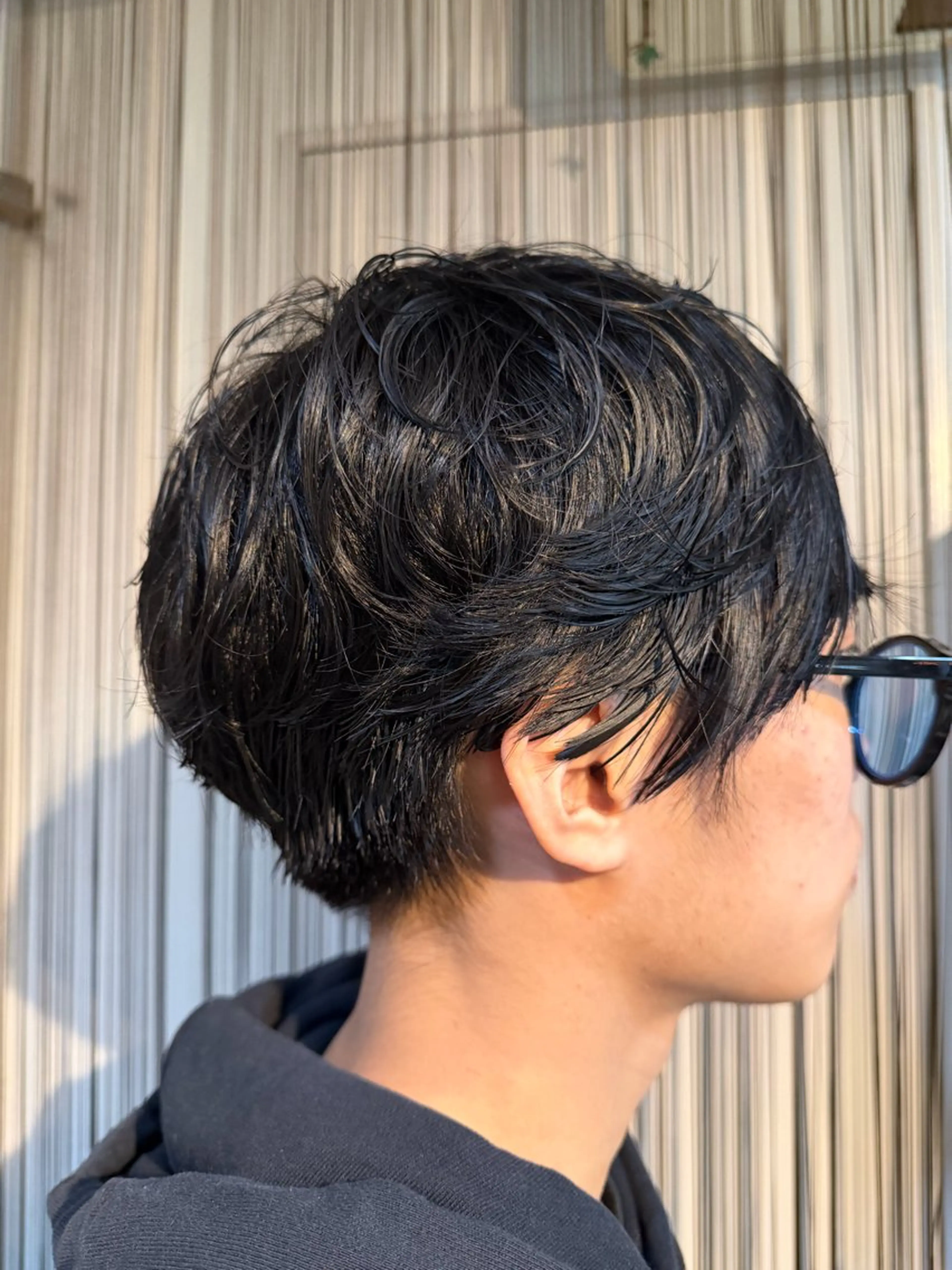 パーマ メンズ カット パーマ 勘場 万菜華のヘアスタイル