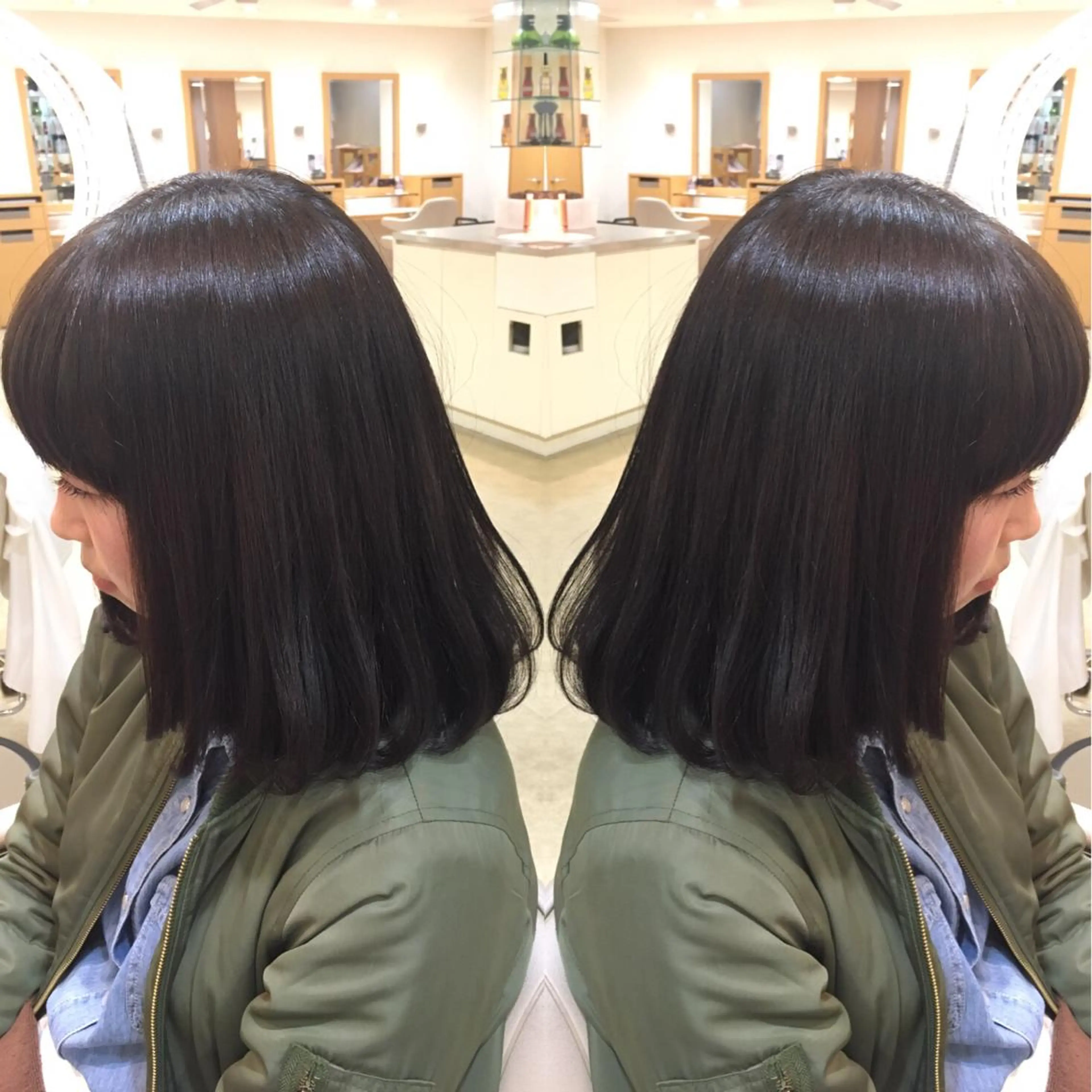 セミロング 🐝肥田 しょーと🐝のヘアスタイル