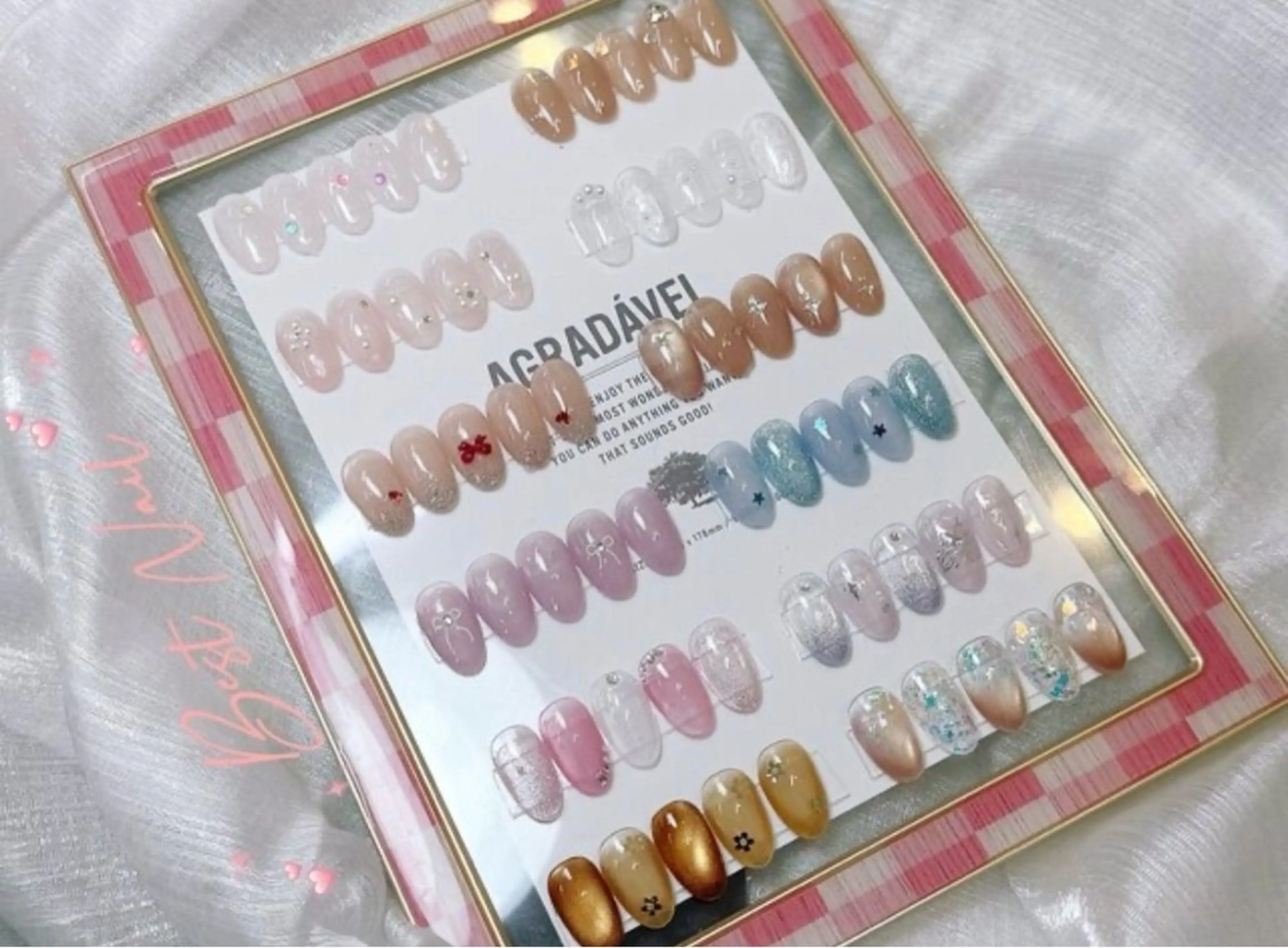 ネイル アートネイル オーロラネイル クリアネイル 長さ出し フレンチネイル ハンドネイル K Kのネイルデザイン