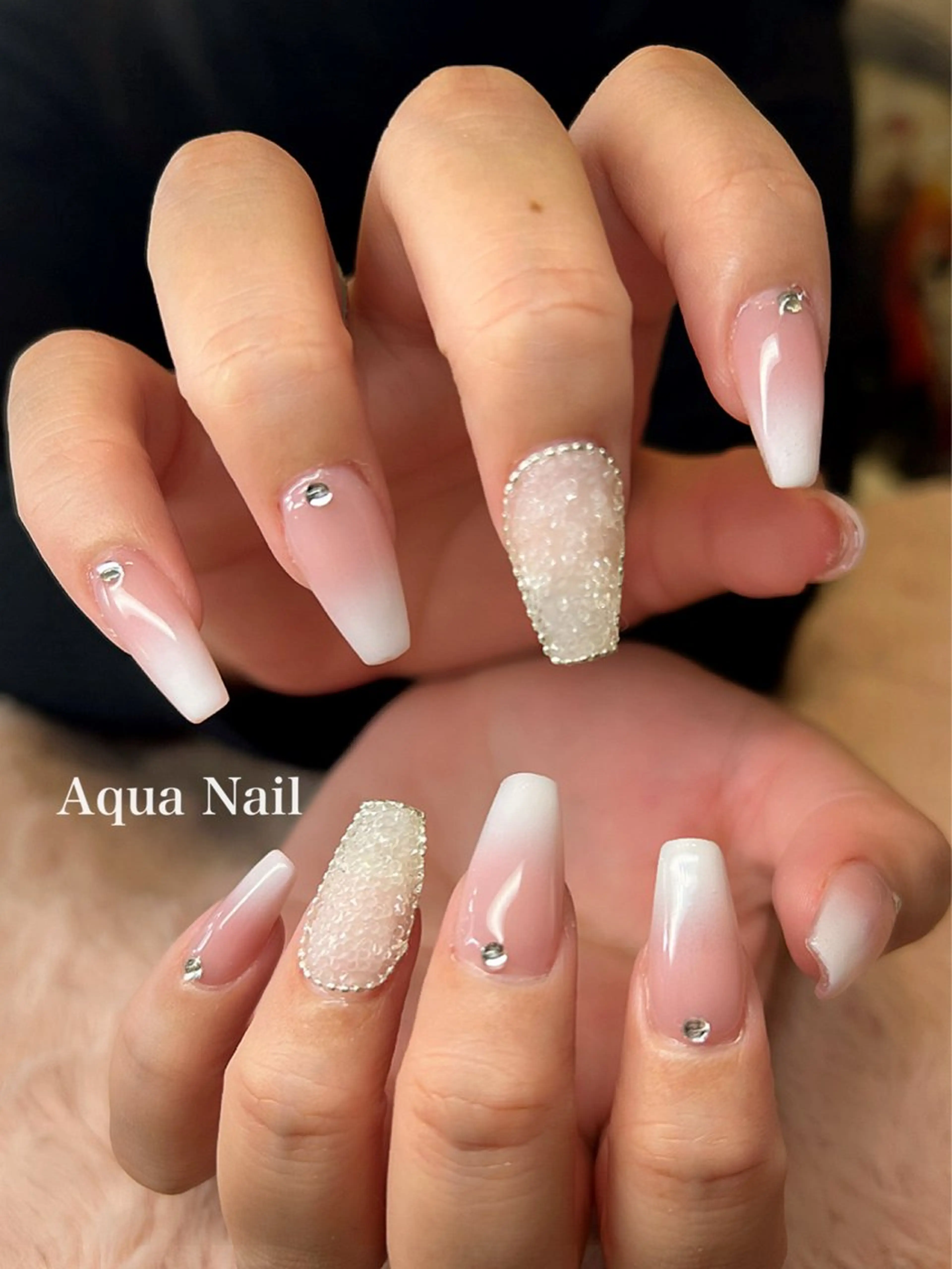 ネイル グラデーション オフィスネイル ピンク ハンドネイル AQUA NAIL所属・AQUA NAILのネイルデザイン