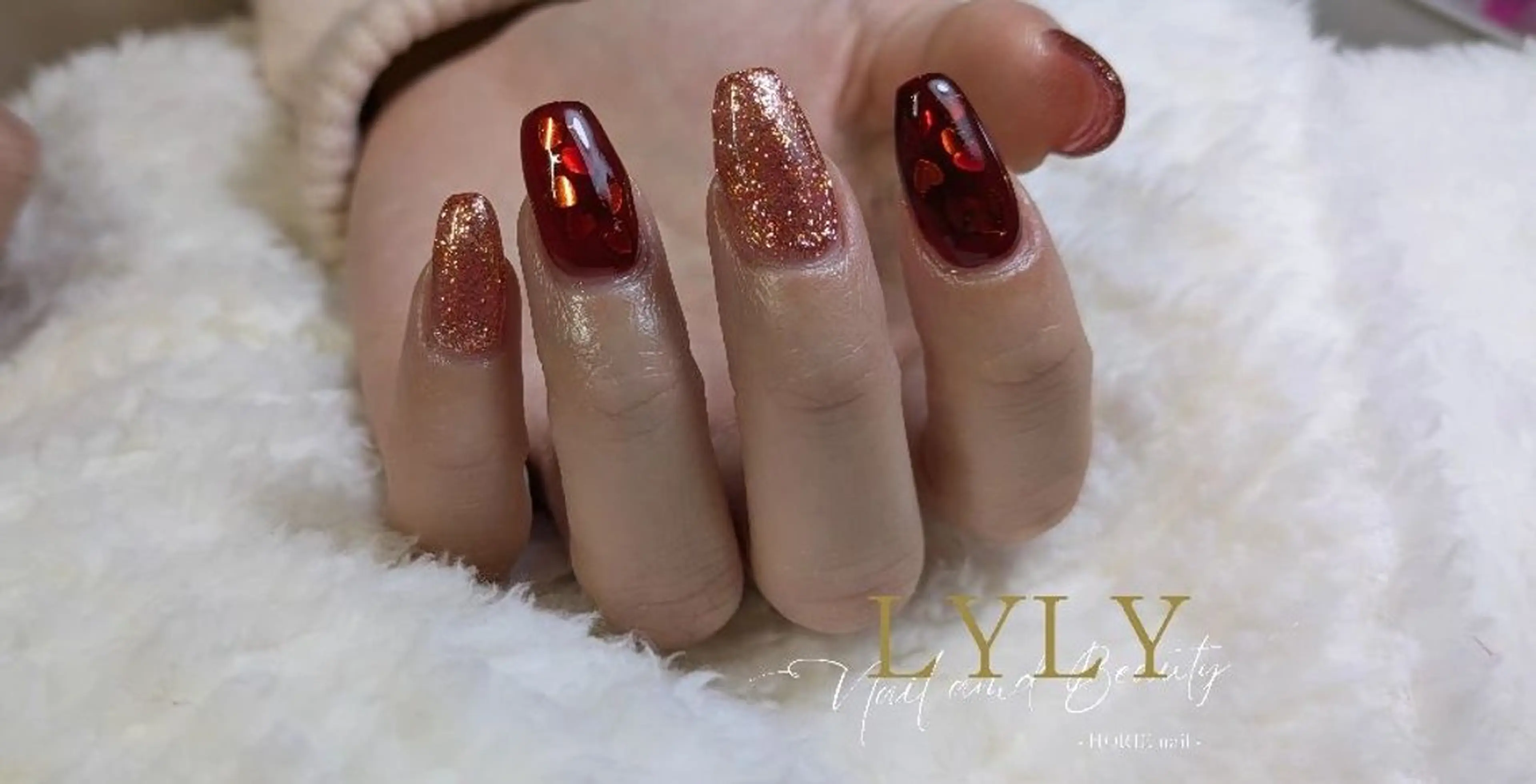 ネイル ハート LYLY ✾ai✾のネイルデザイン