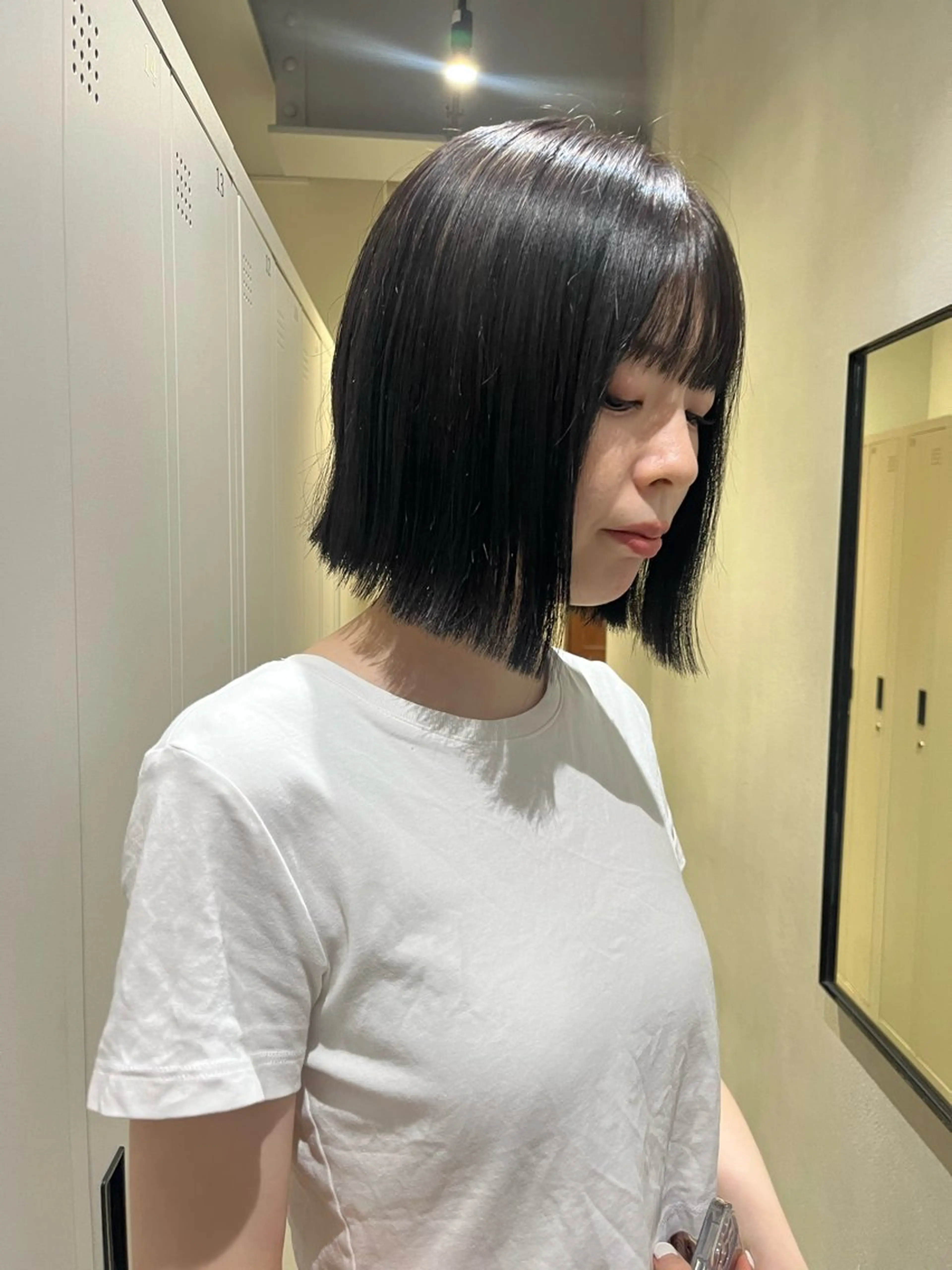 ミディアム saki‪🌱‬♡ /ボブ/透明感カラーのヘアスタイル