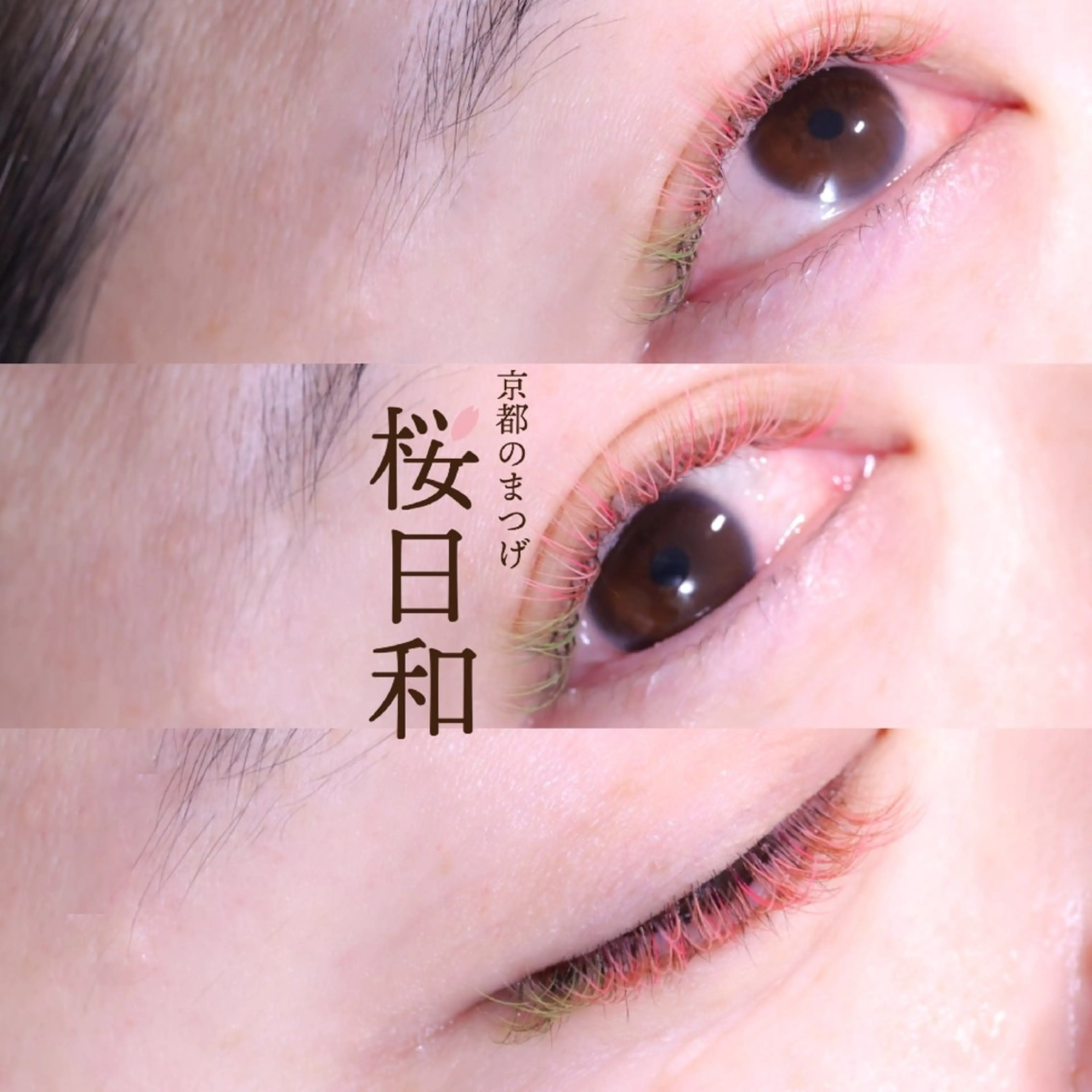 マツエク・マツパ Cカール カラーマツエク キュート マツエク 京都のまつげ桜日和 小島美桜のマツエク・マツパデザイン