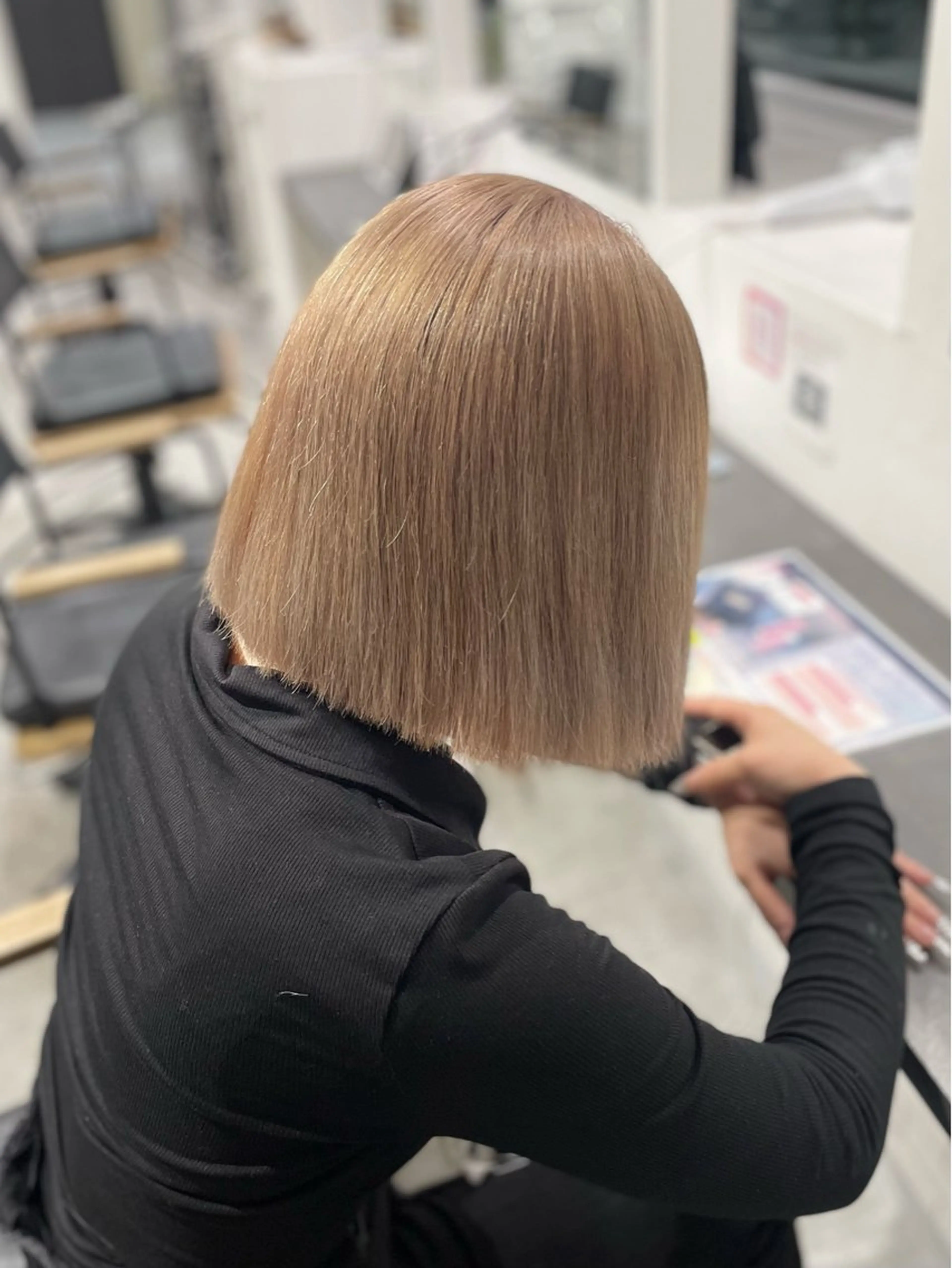 ミディアム カラー ヘアカラー トリートメント GaKu/ハイトーン /ブリーチ/ブロンドのヘアスタイル