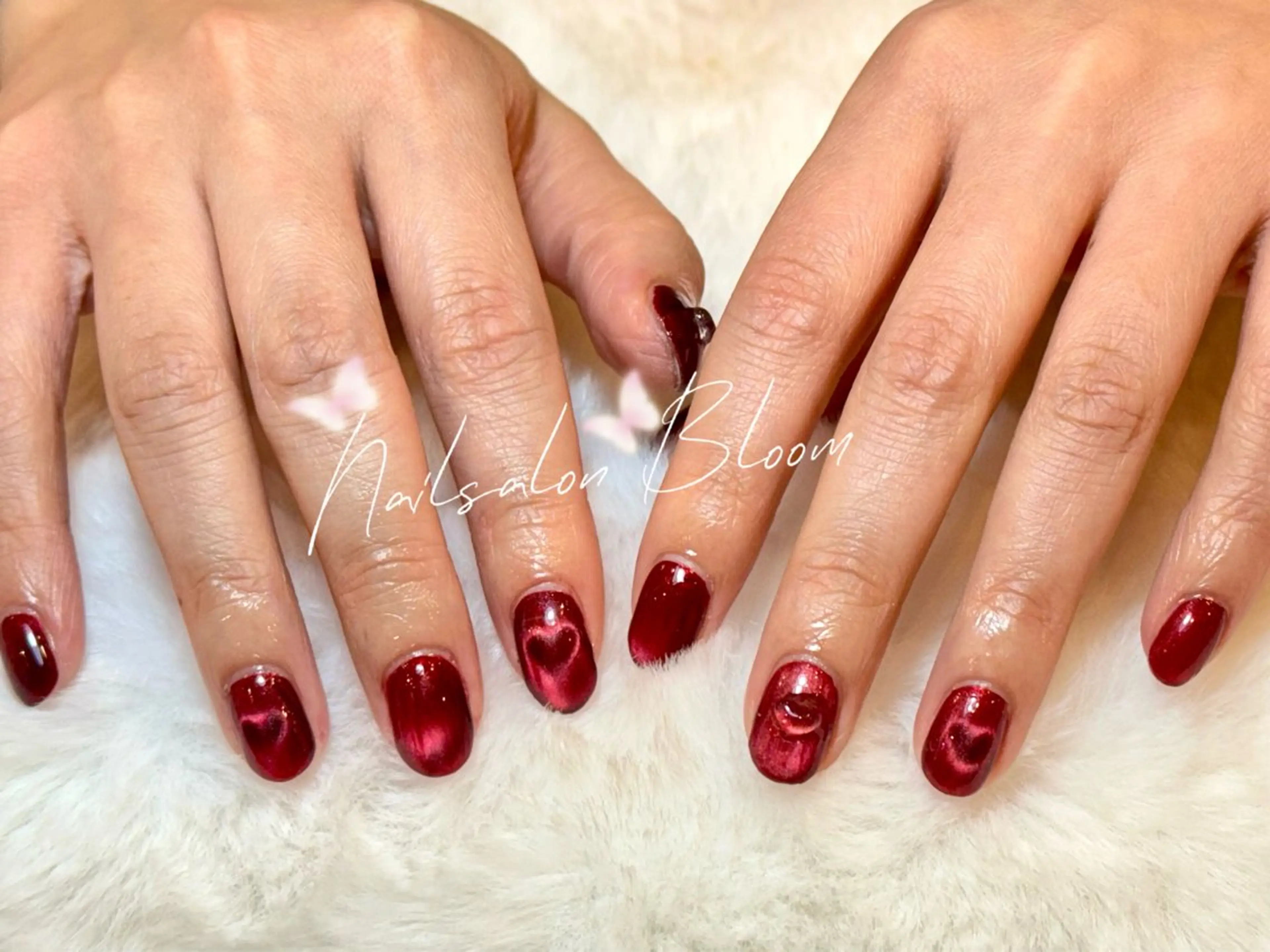 ネイル ハート マグネットネイル Nail Salon Bloom所属・Nail Salon Bloom横浜东口店のネイルデザイン