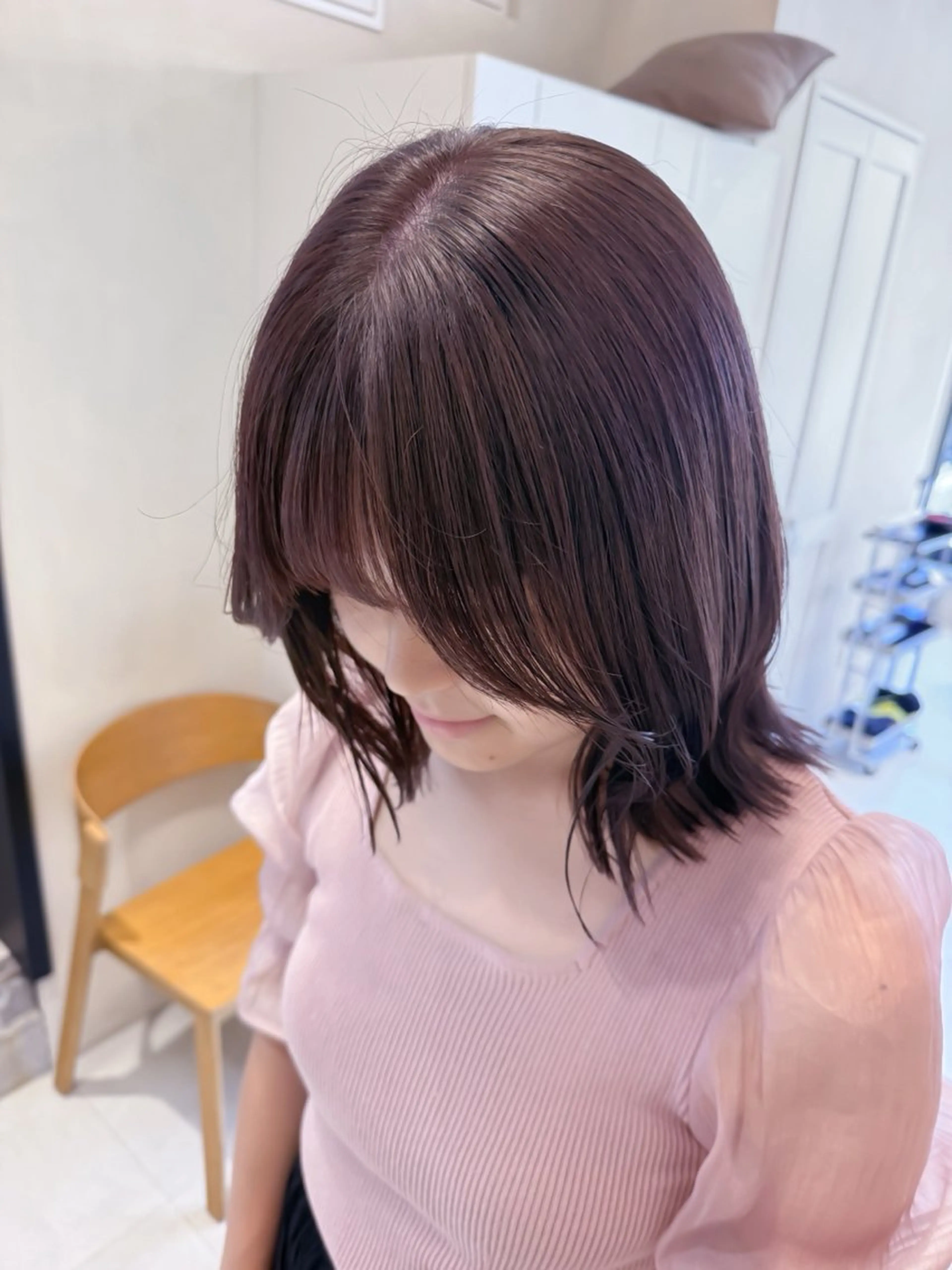 ミディアム 🎀やわらかカラー/ 艶カラー/よこやまのヘアスタイル