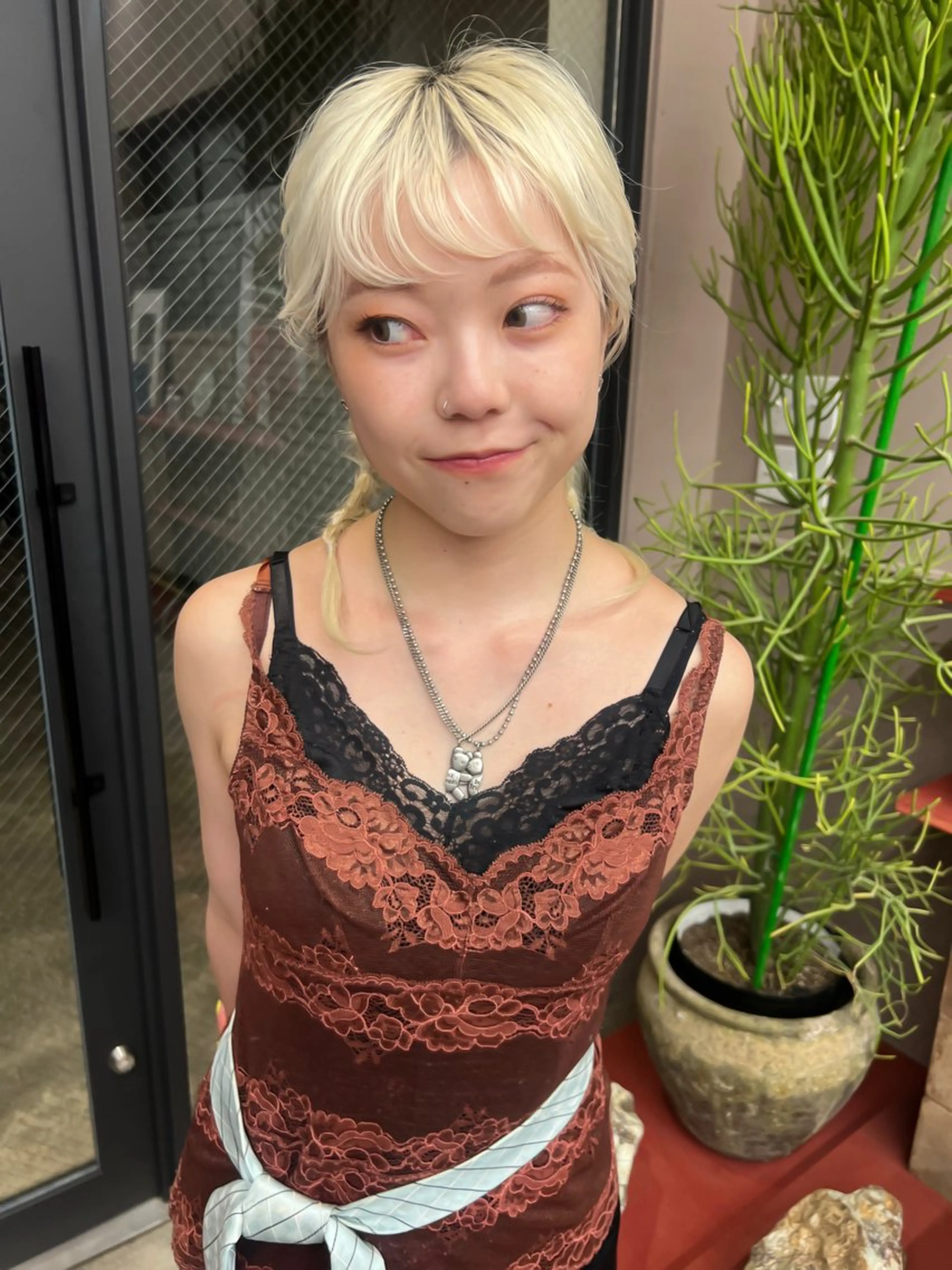 セミロング ヘアアレンジ にこ /iciのヘアスタイル