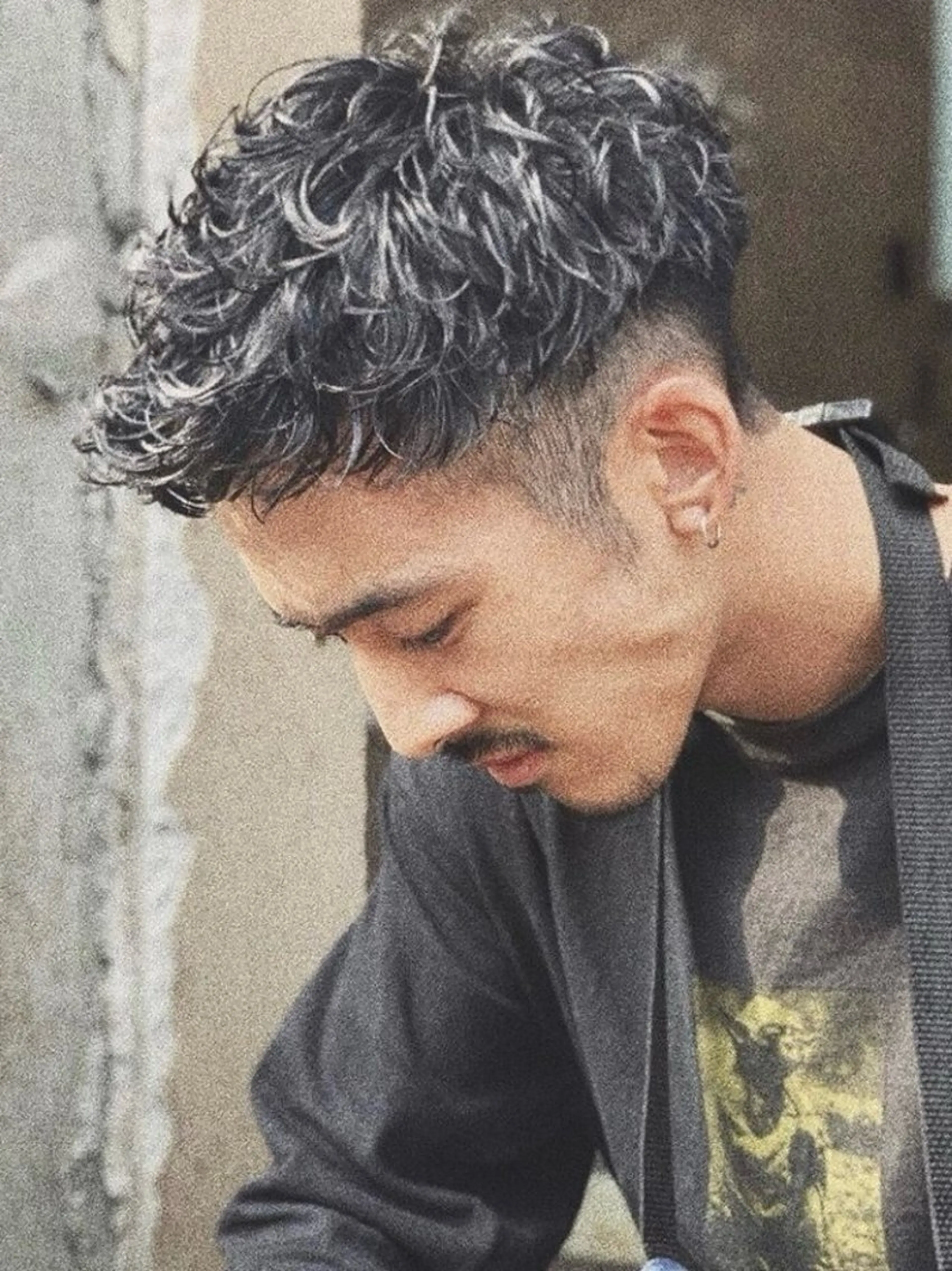 パーマ メンズ 赤木蓮/メンズ特化 パーマ/ハイトーンのヘアスタイル