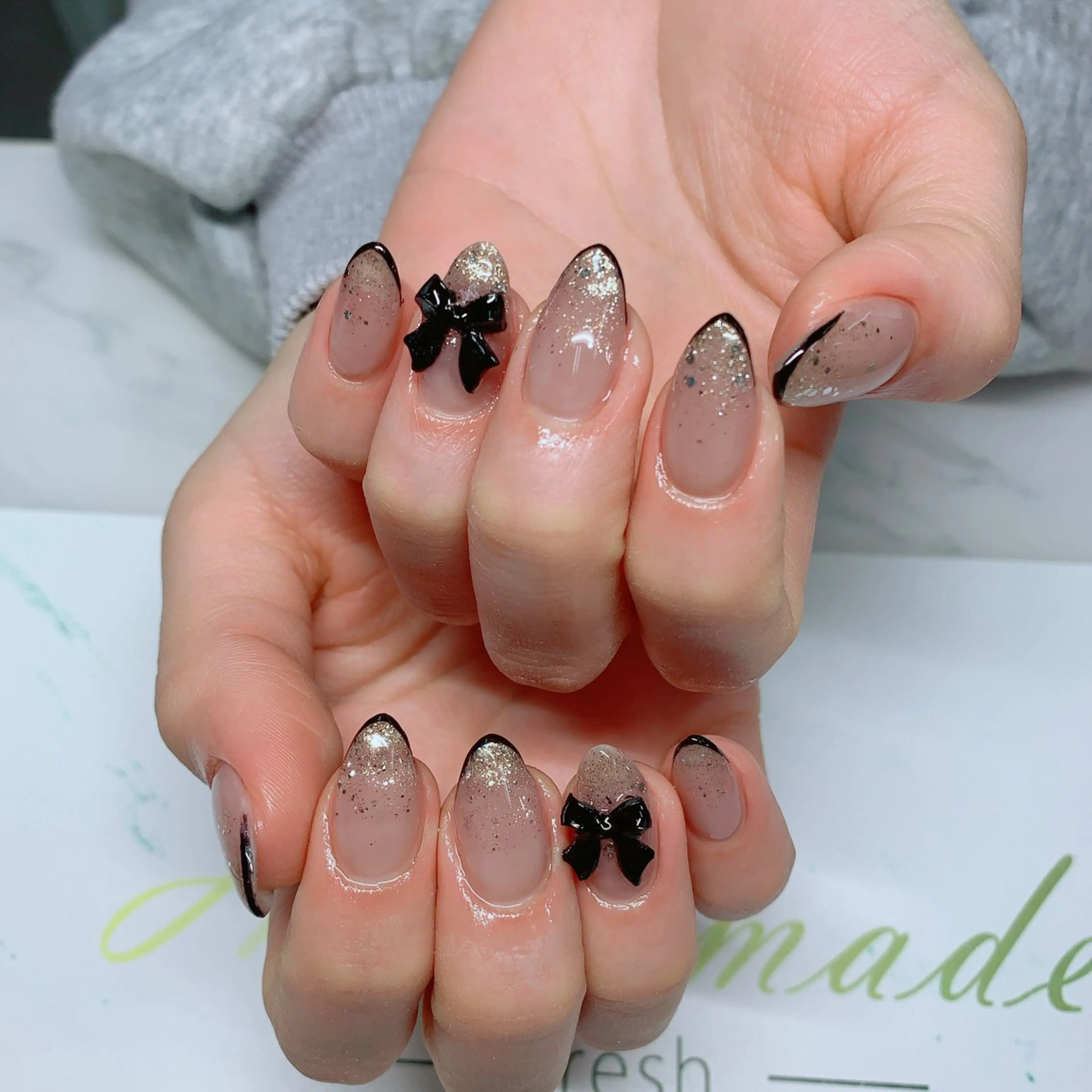 ネイル オーロラネイル 長さ出し フットネイル ジェルネイル キラキラネイル ハンドネイル インフィニティ ネイルサロンのネイルデザイン