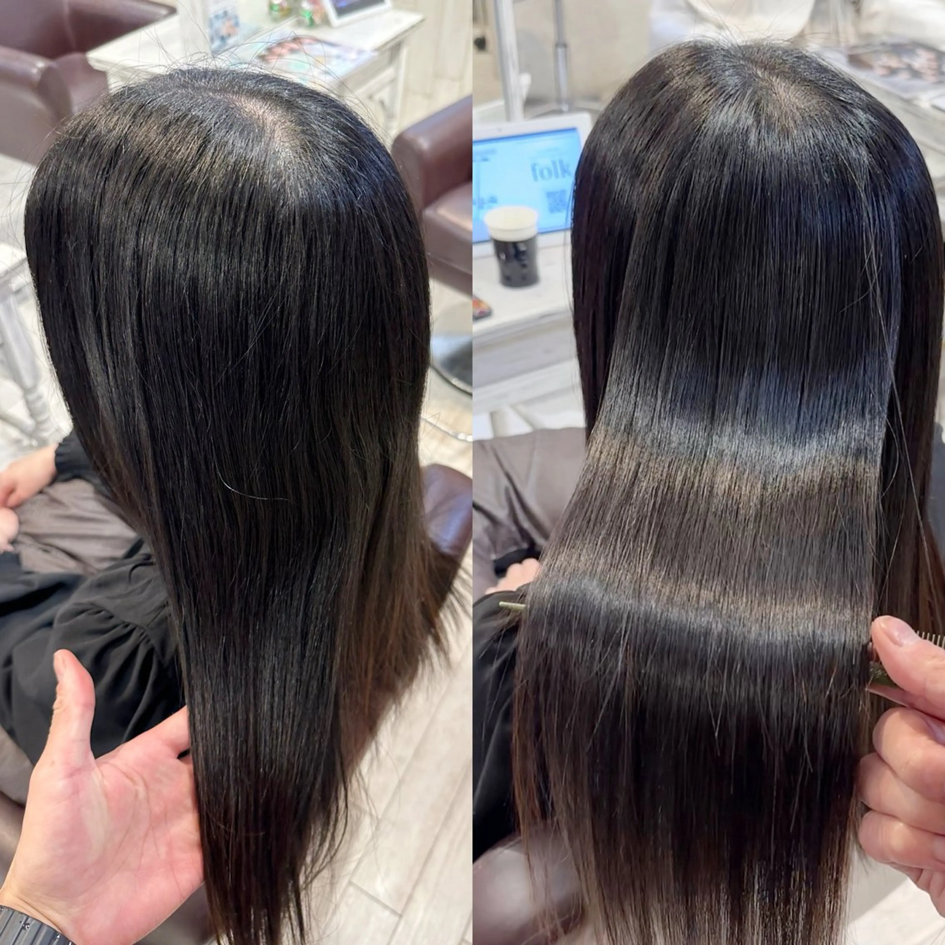 セミロング 縮毛矯正 縮毛矯正/ショート/ レイヤー/畑中正敏のヘアスタイル