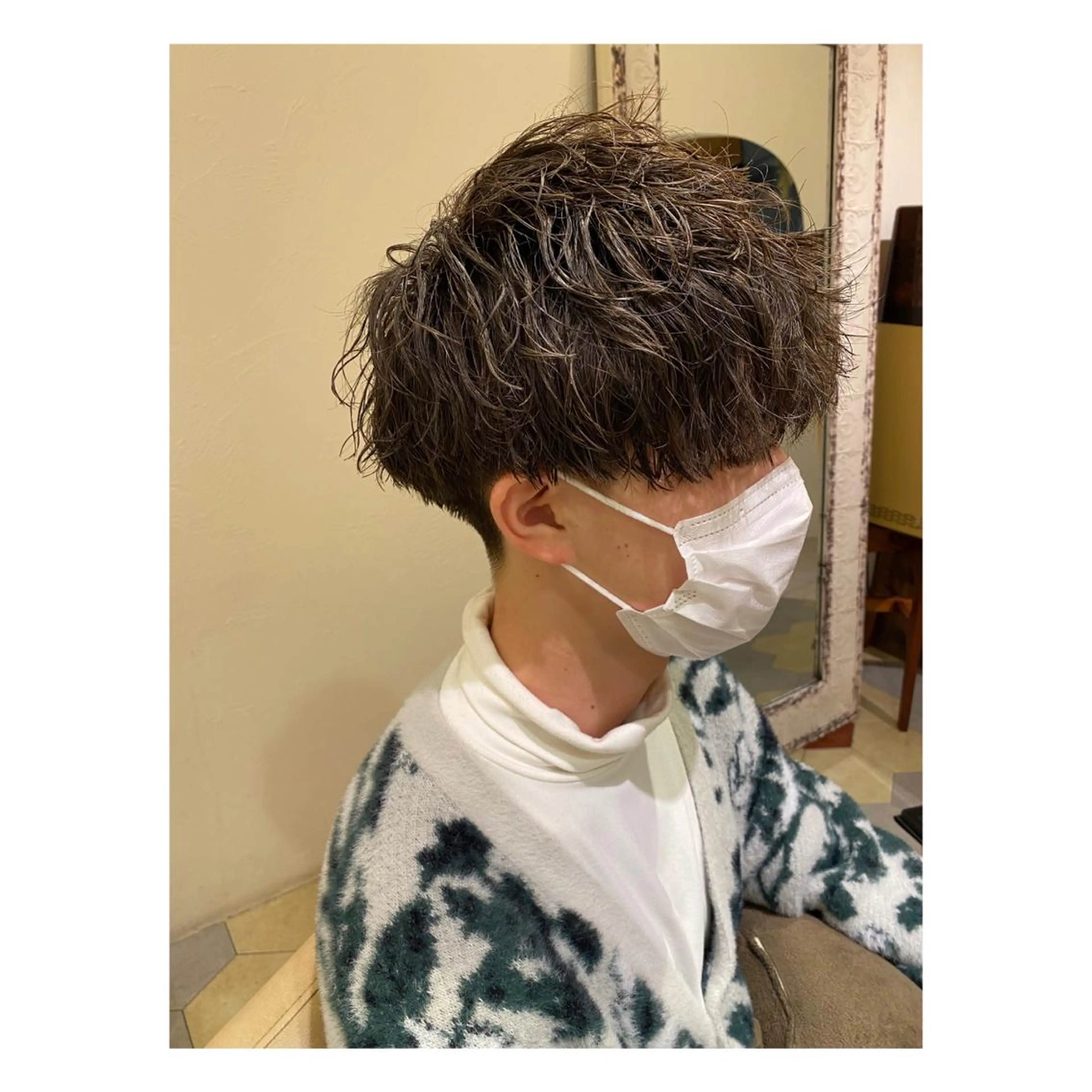 パーマ メンズ カット ヘアカラー 菊池大一 溝の口パーマのヘアスタイル