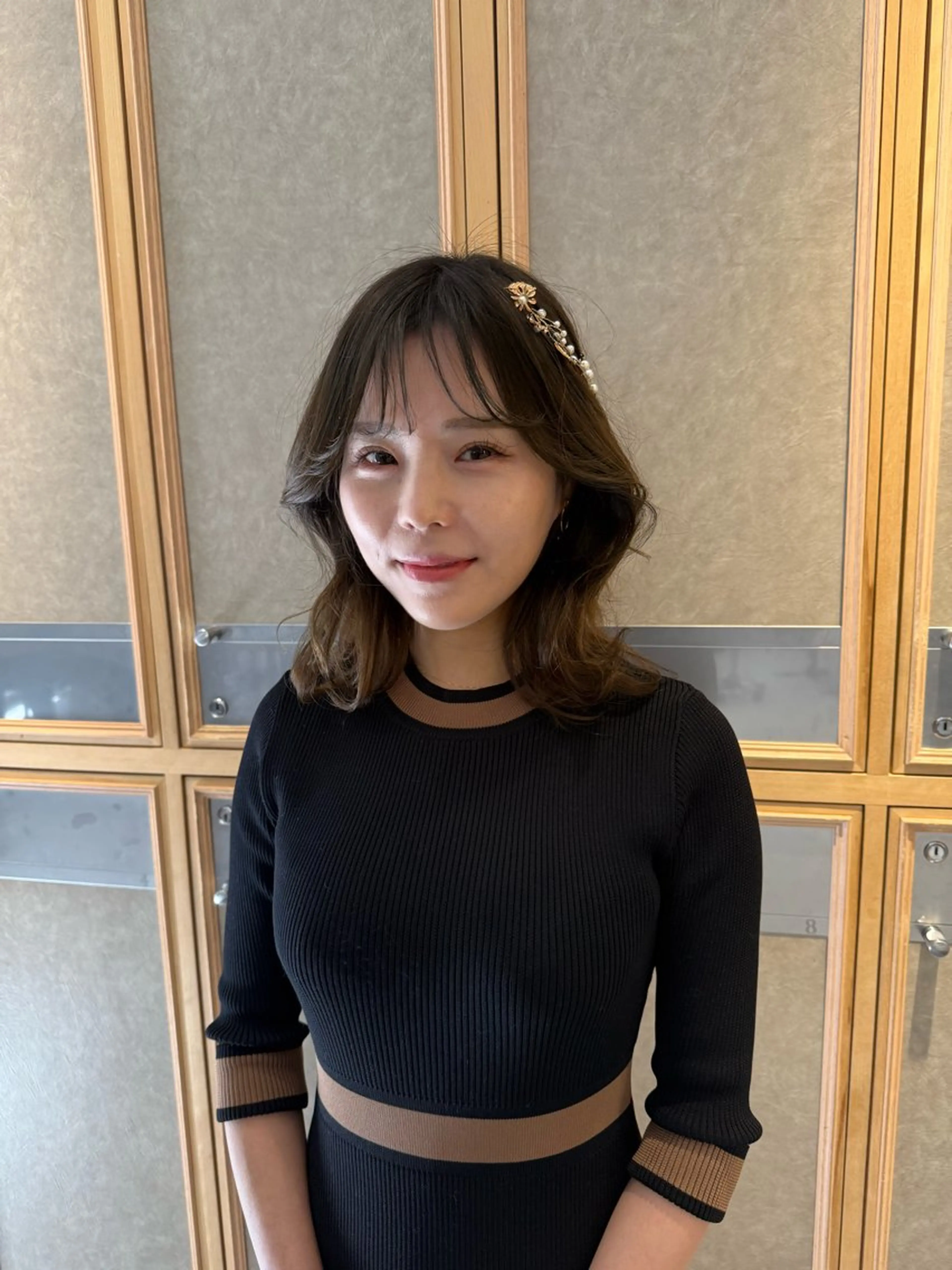 セミロング カラー ヘアアレンジ ヘアセット 艶髪/ロングモデル 募集🫧terukaのヘアスタイル