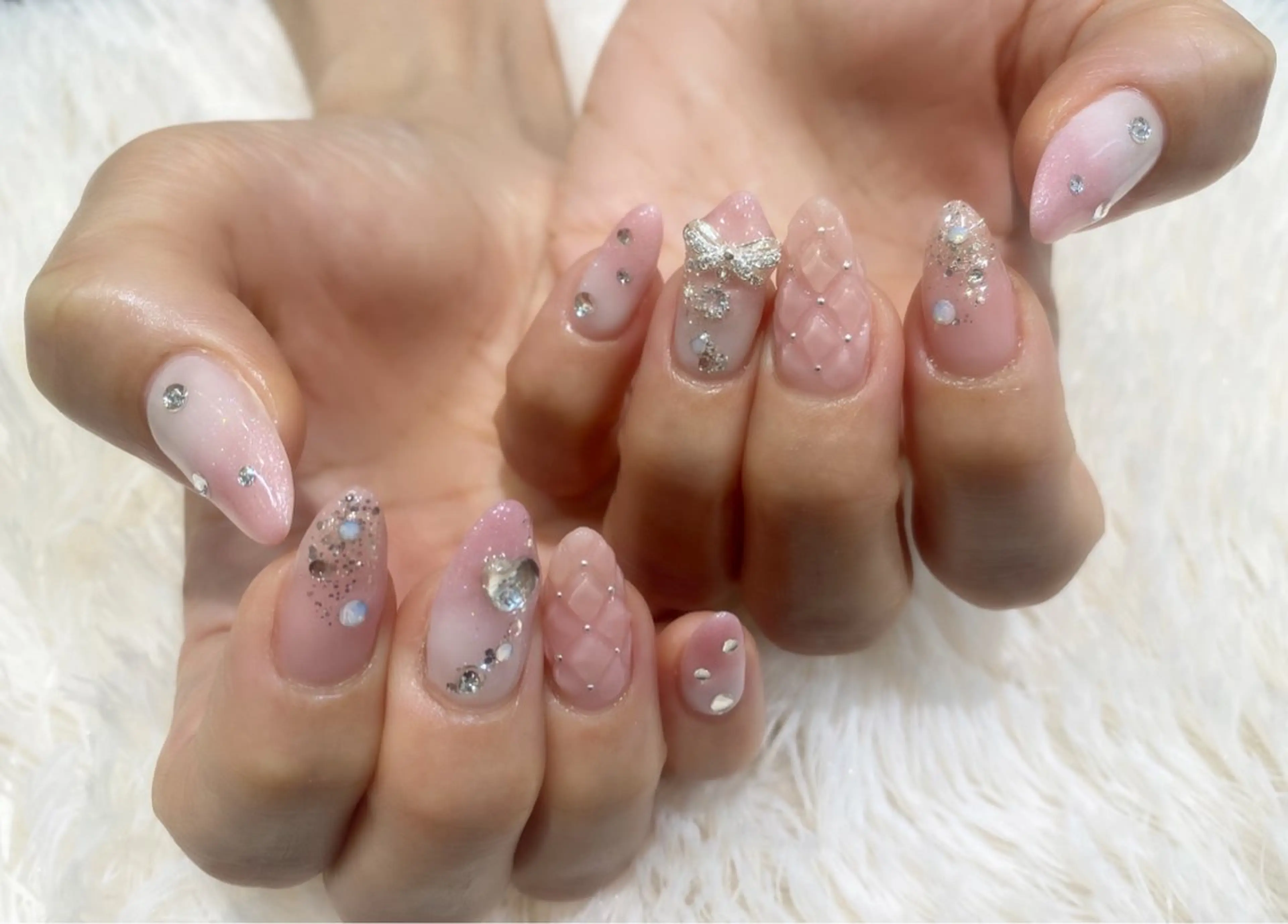 ネイル 韓国ネイル ピンク ワンホンネイル ハンドネイル ネイルサロン nail_upのネイルデザイン
