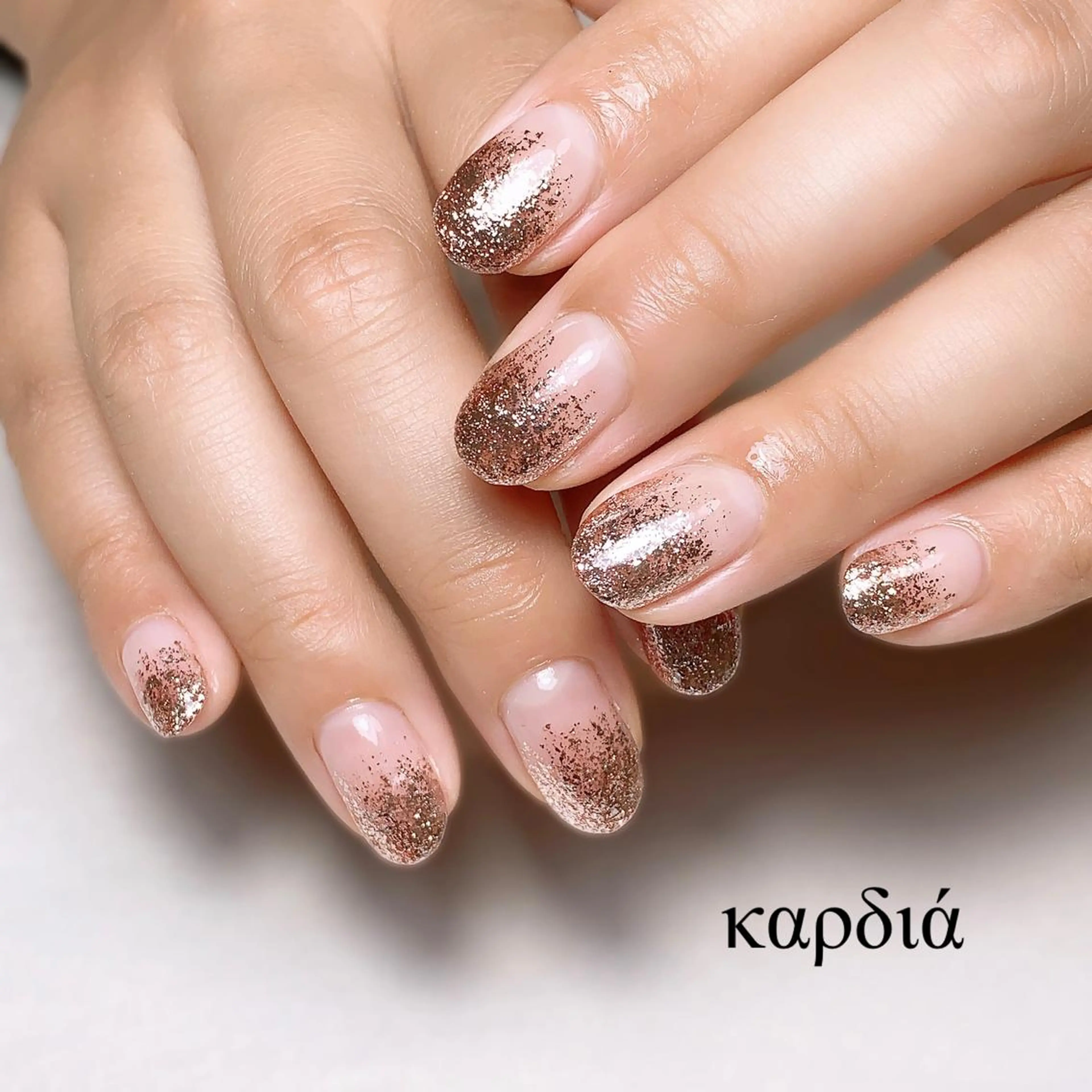 ネイル ハンドネイル καρδιά -ｶﾙﾃﾞｨｱ-のネイルデザイン