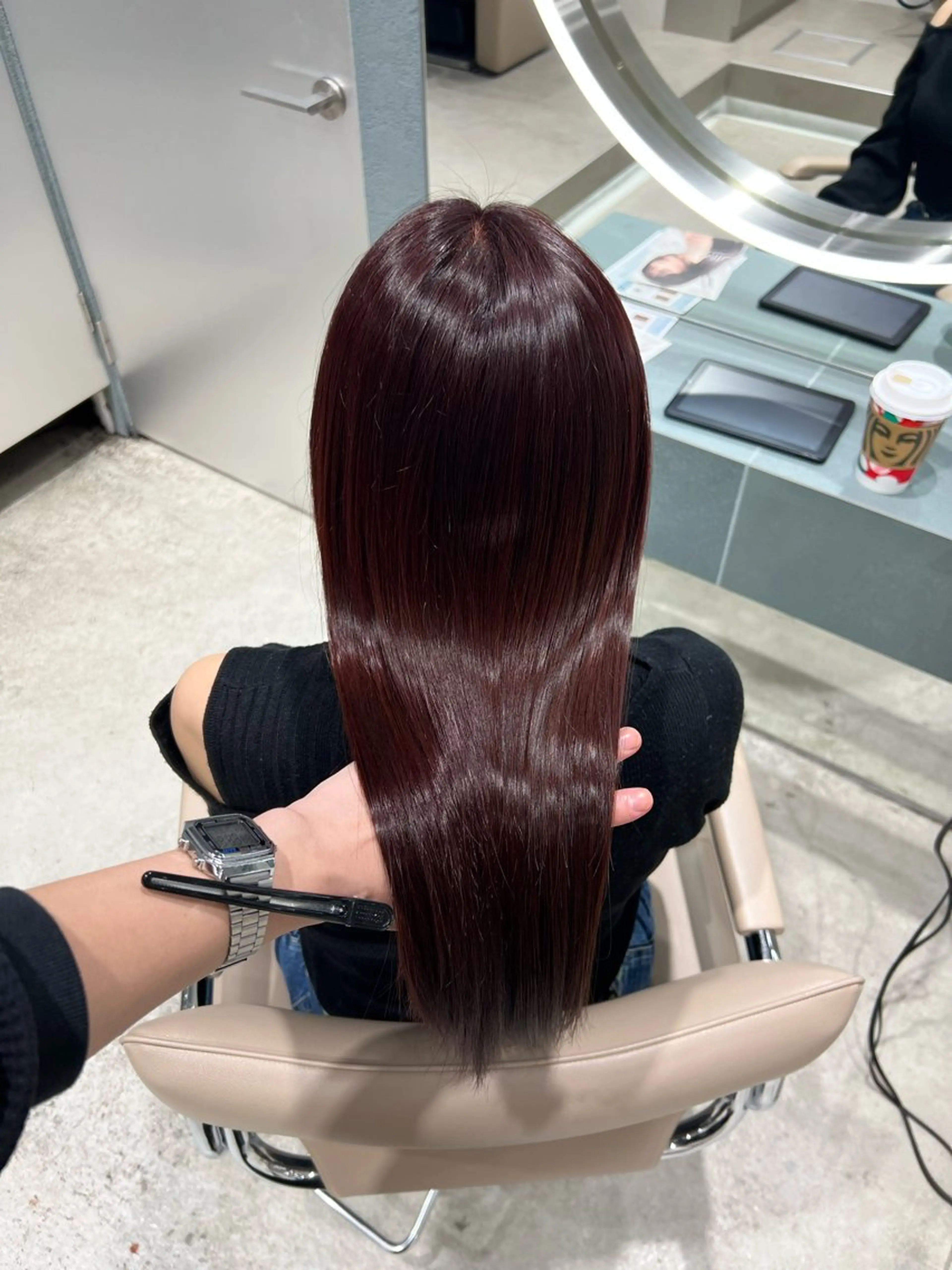 ミディアム カラー カット ヘアカラー トリートメント ✨髪質改善 縮毛矯正 艶髪 立川 コウキ✨のヘアスタイル