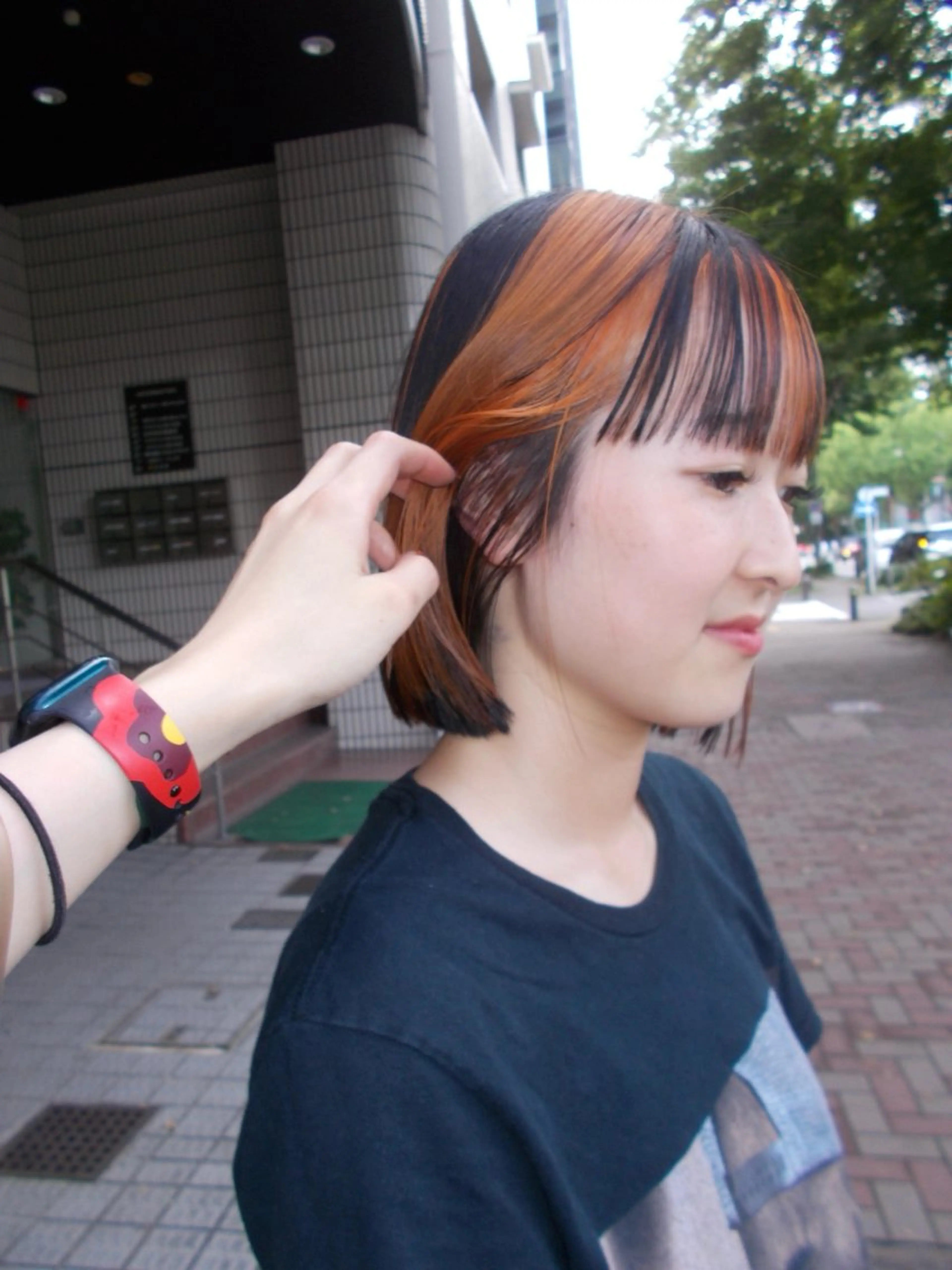 ミディアム カラー ヘアカラー カットモデル/ ハイトーン/ゆうあのヘアスタイル