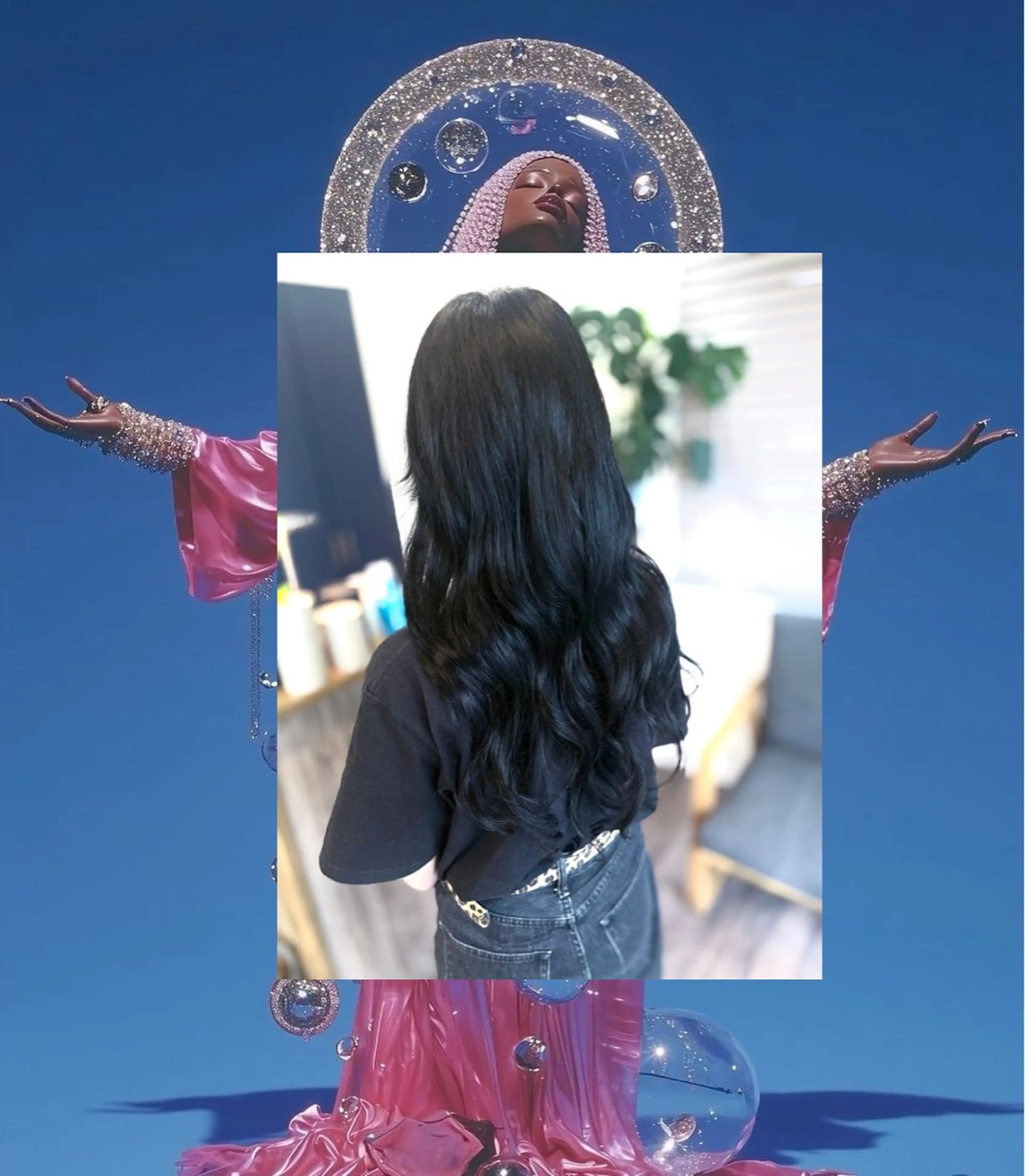 エクステ あやか/ハイトーンカ ラー/デザインカラーのヘアスタイル