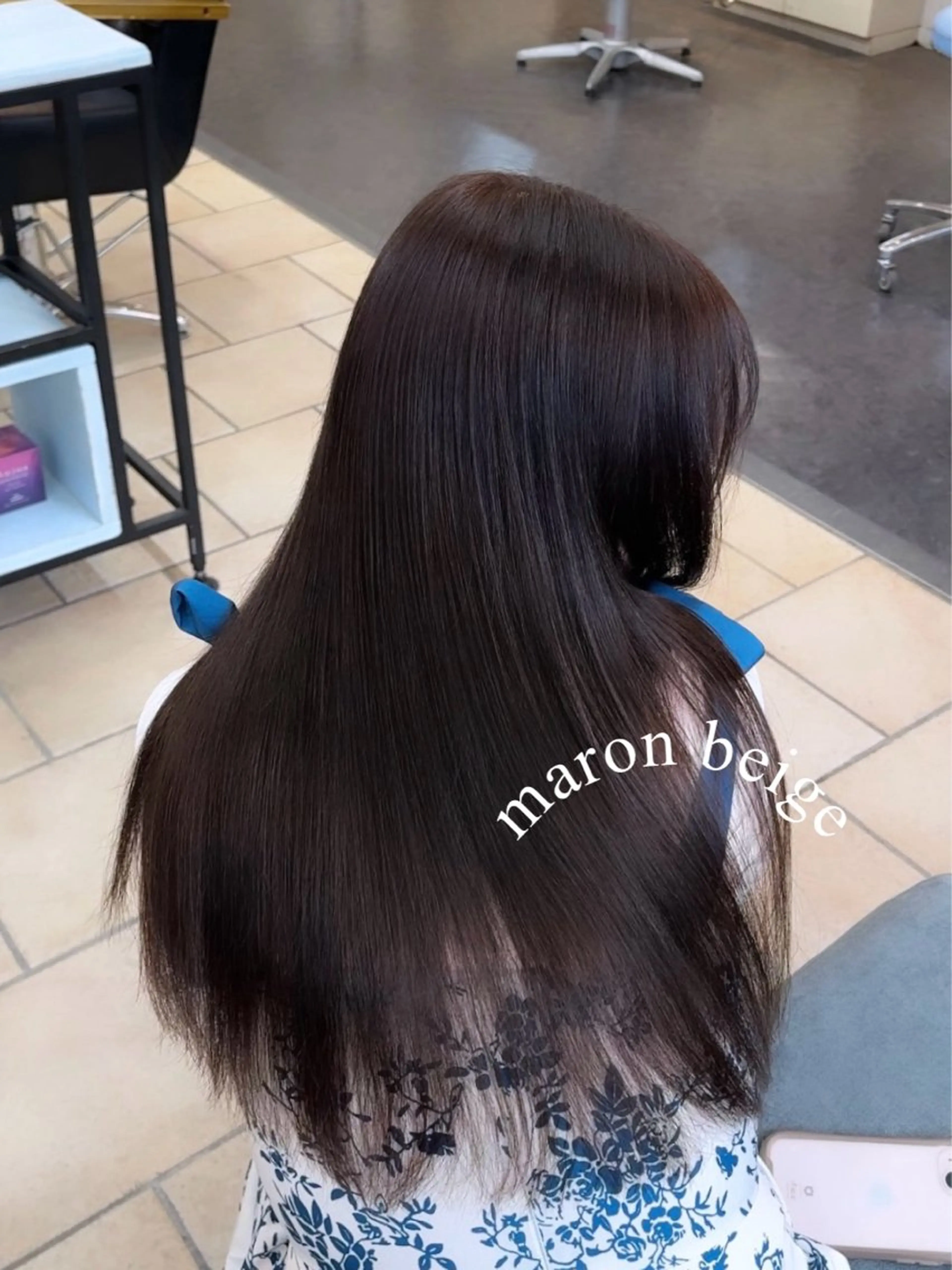 ロング カラー ブリーチなしヘーゼル 🤎透明感カラー 唯のヘアスタイル