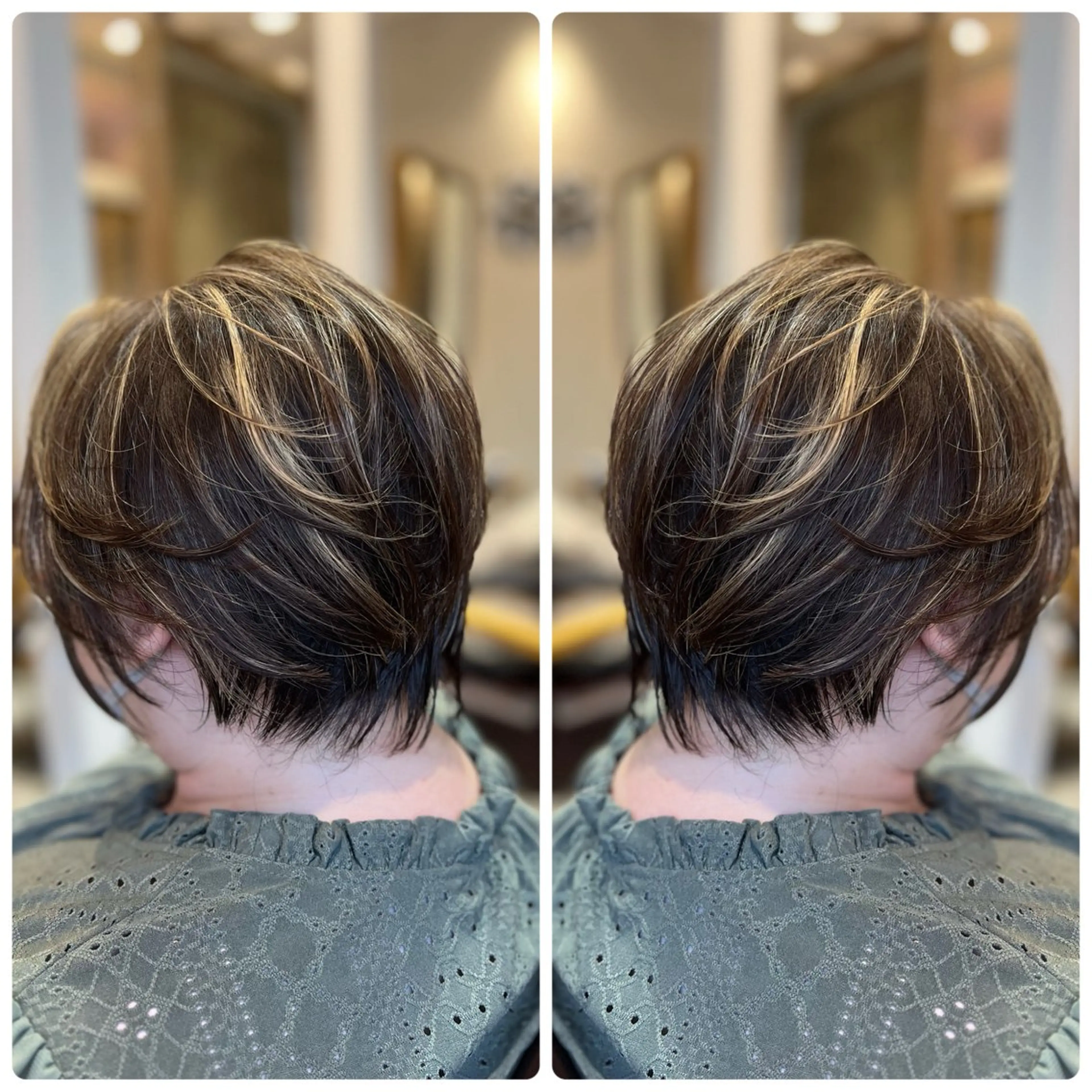 ショート カラー ブリーチ ハイライトカラー 3Dハイライト ハイライト ショートヘア ヘアカラー トリートメント 小山内 龍一郎 店長のヘアスタイル