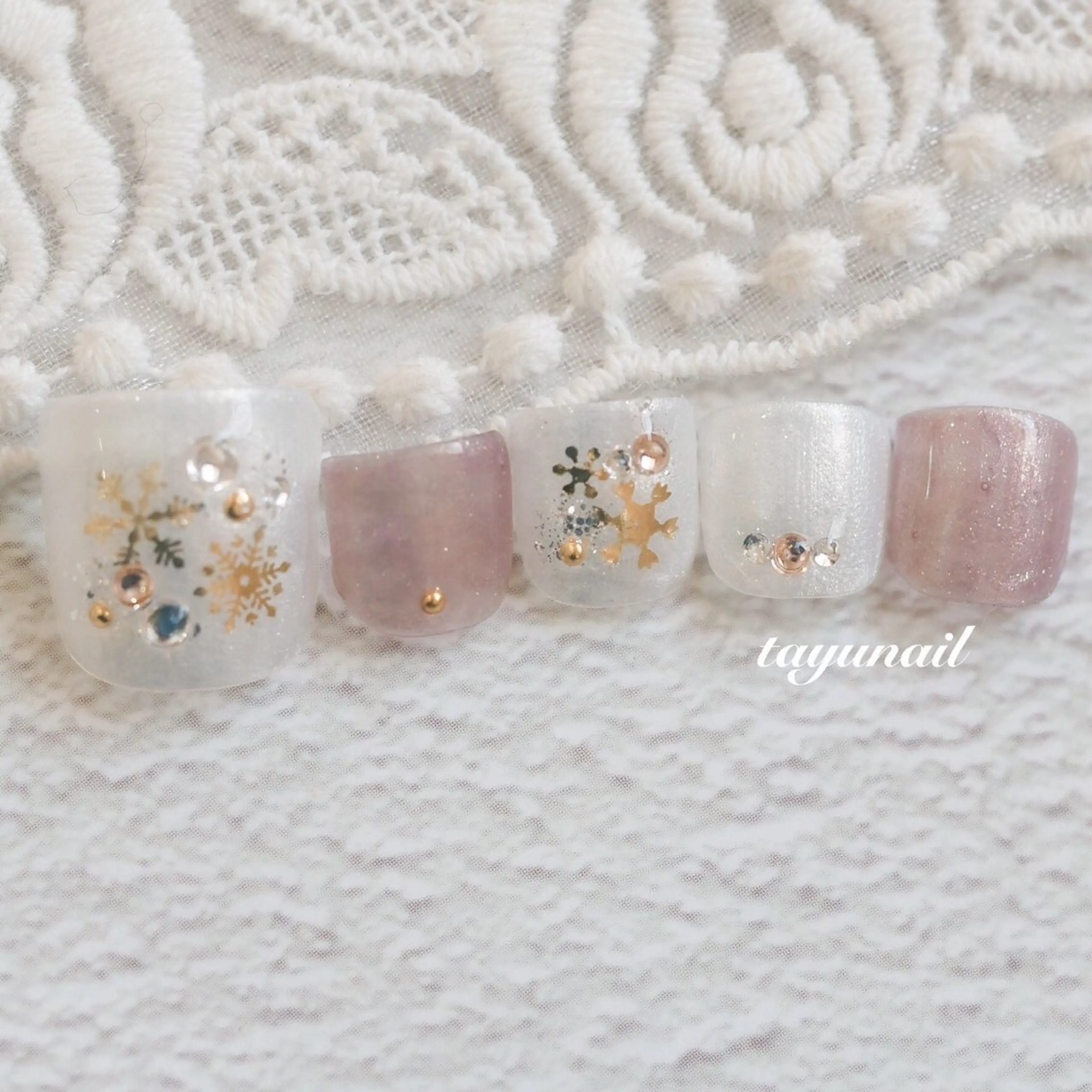 ネイル アートネイル ジェルネイル パラジェル 冬ネイル ネイルサロン・ネイルスクール　たゆnail所属・ネイルサロン 【たゆnail】のネイルデザイン