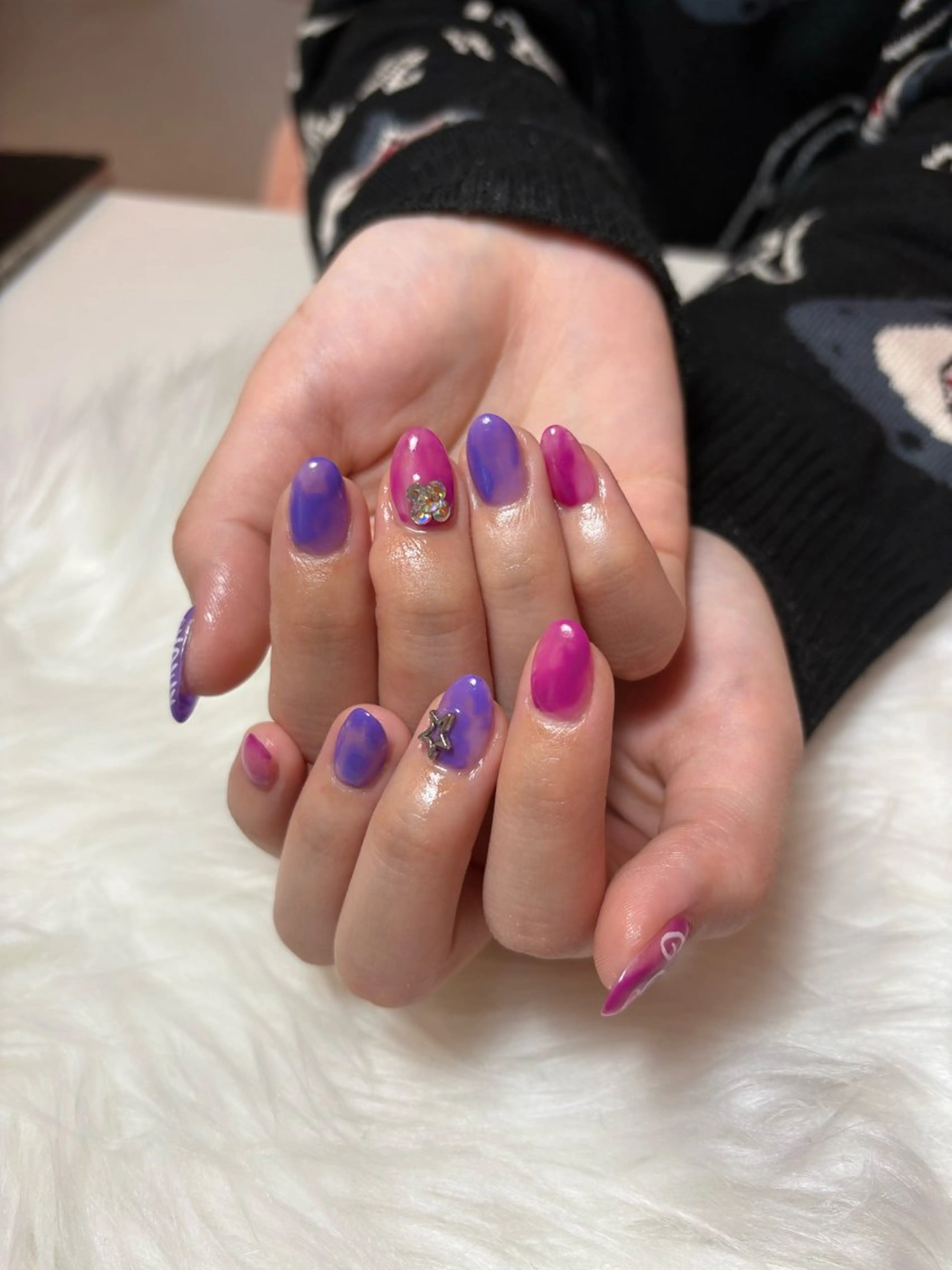 ネイル 大理石ネイル(マーブル) ハンドネイル Le:M nail Mikuのネイルデザイン