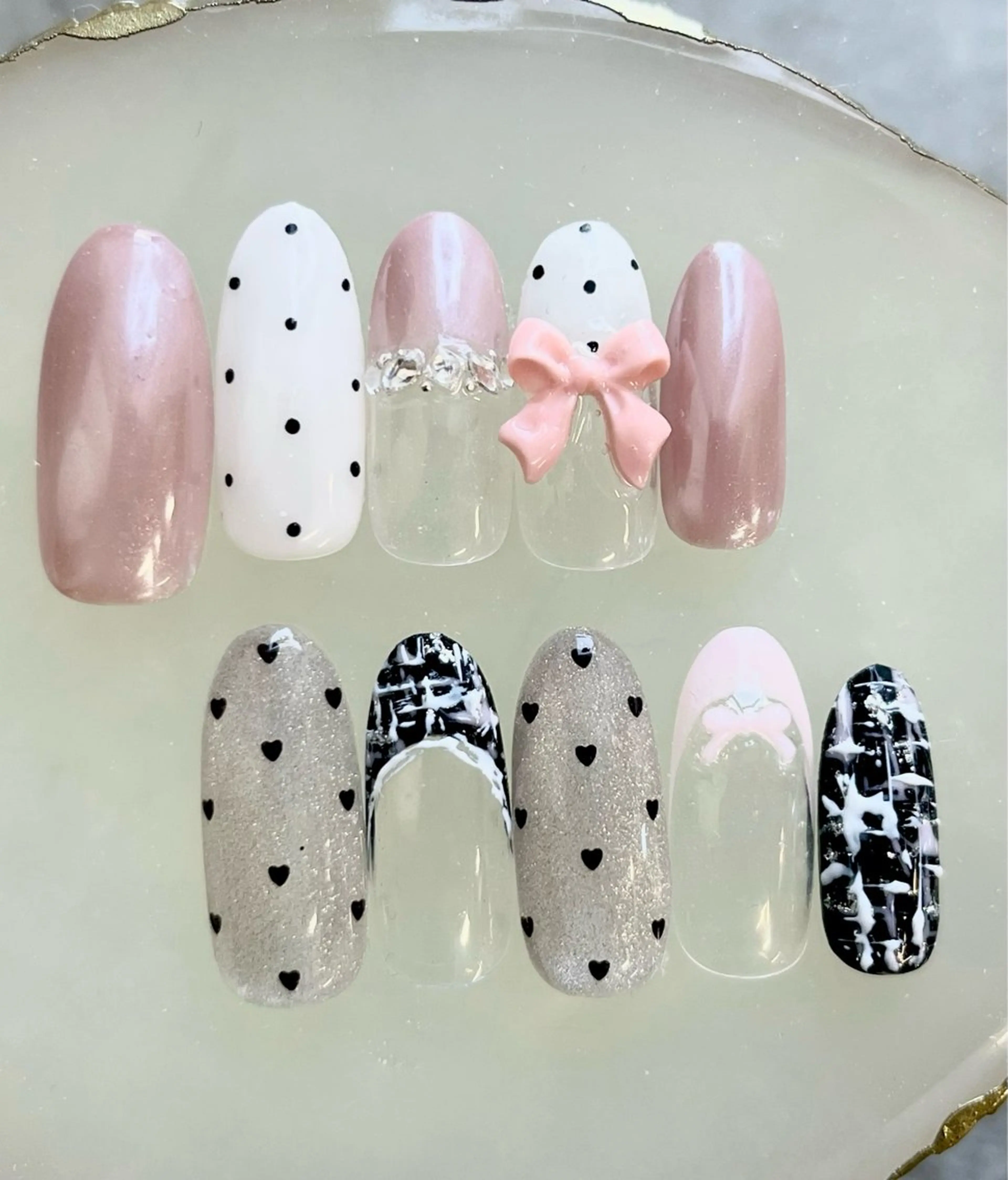 [ハンド]♡オフあり♡🎀リボンサンプルネイル🎀の写真