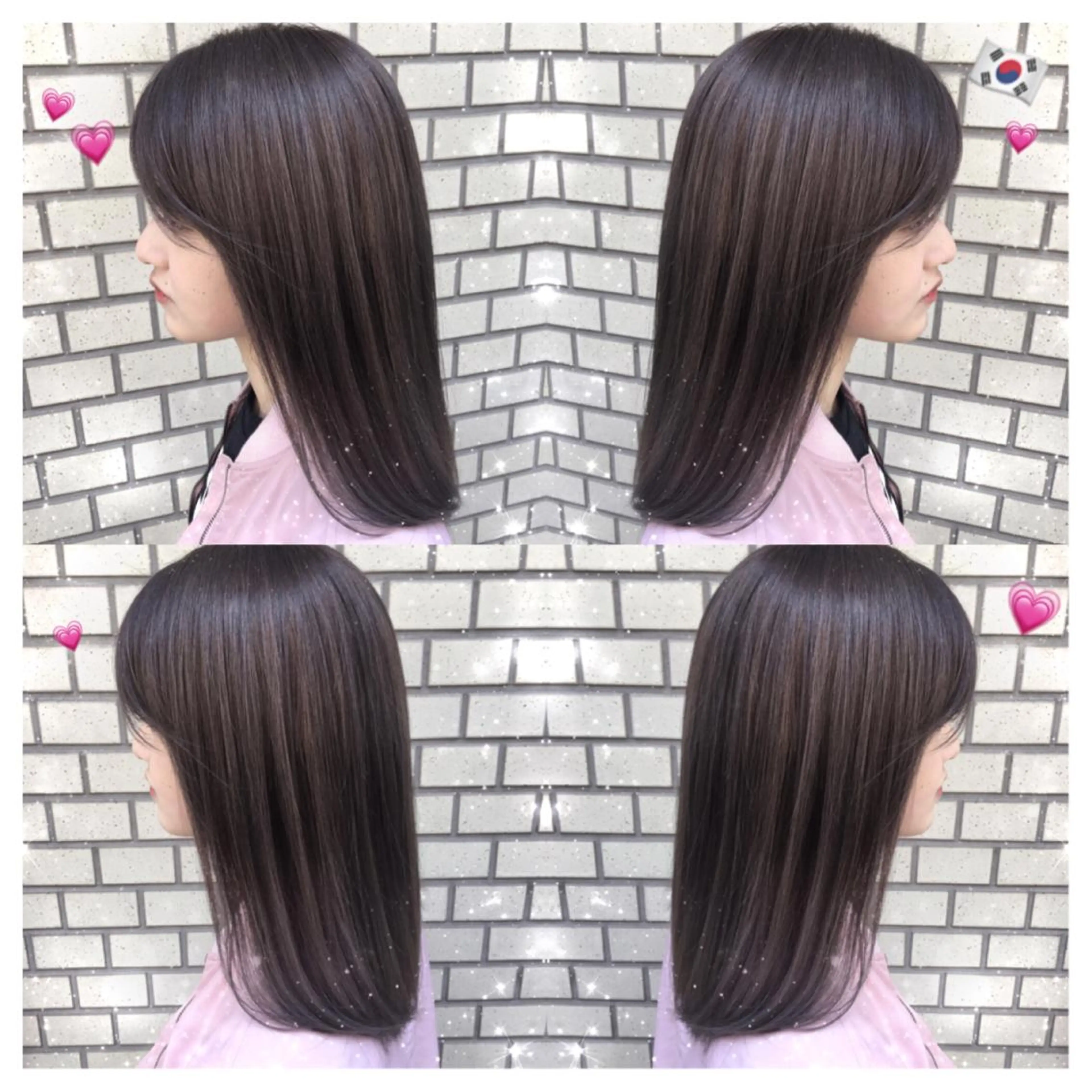 ミディアム カラー ブリーチ グレージュ 韓国ヘア得意❤︎森澤 悠佳のヘアスタイル